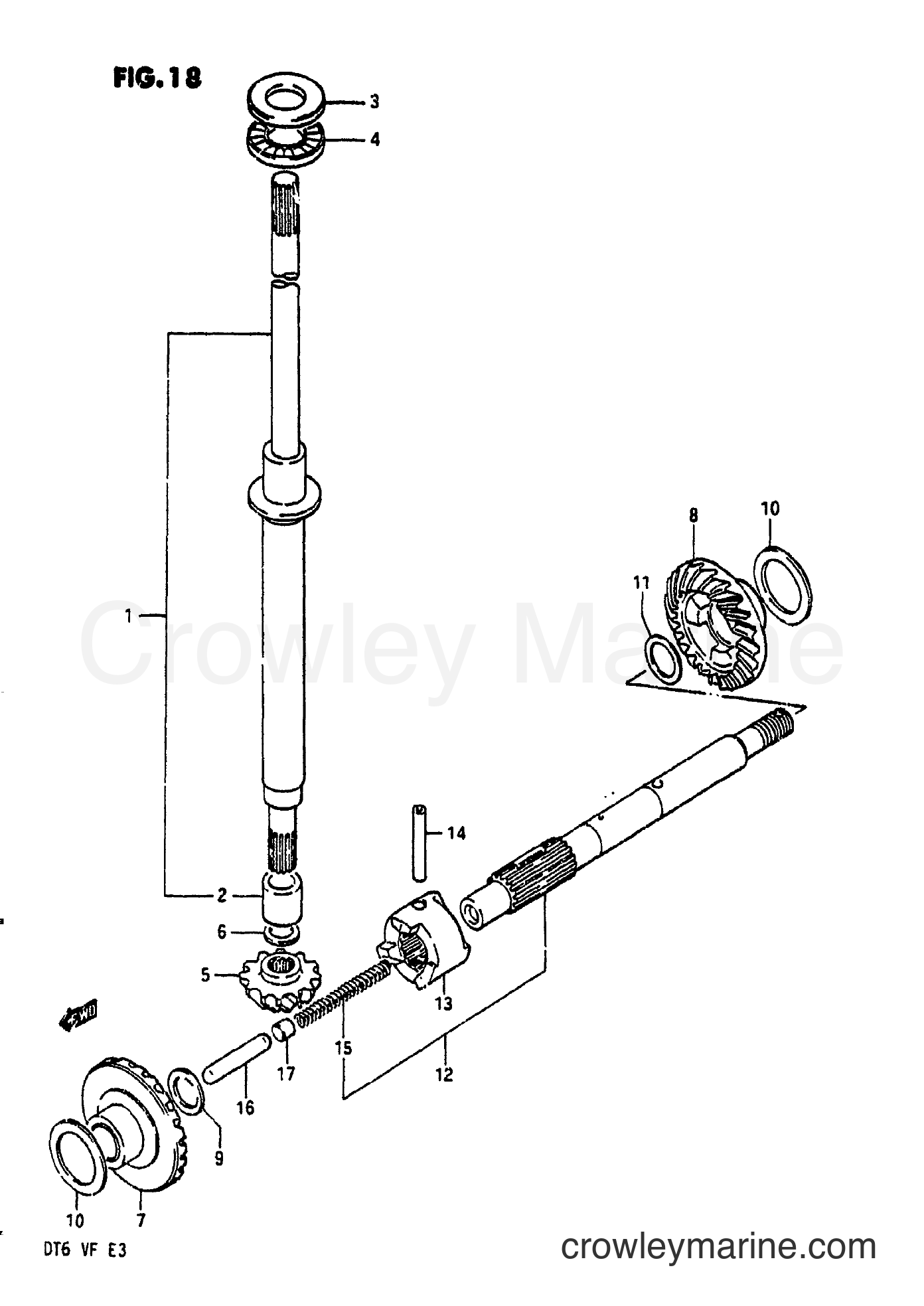 Suzuki Marine DT6 - TRANSMISSION (MODEL VF)