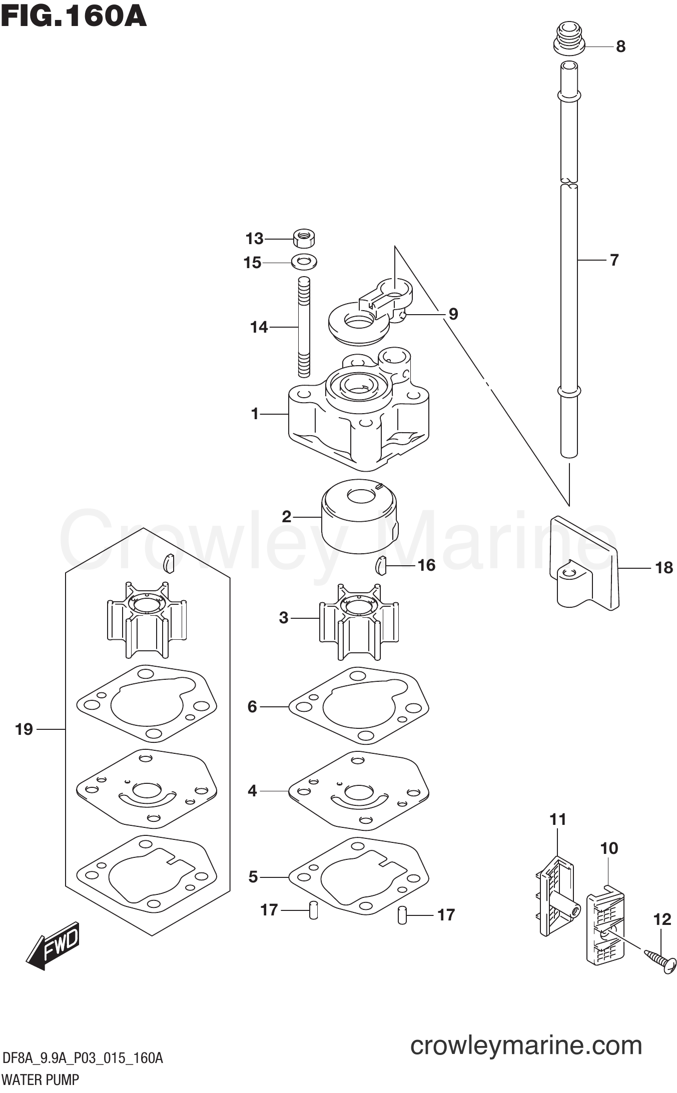 Suzuki Marine DF8A 510001~ - WATER PUMP