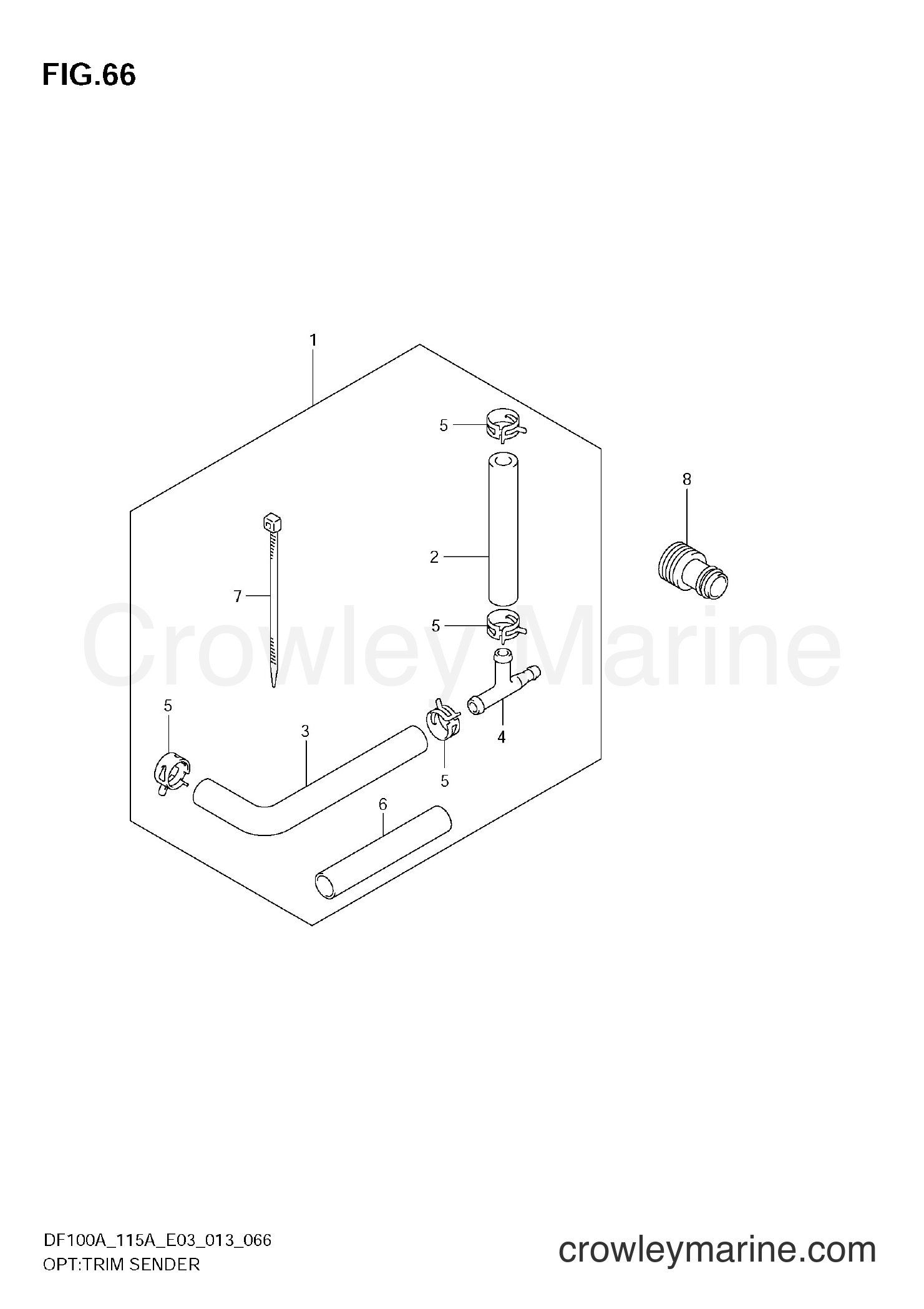 Suzuki Marine DF115A 310001~ - OPT:TRIM SENDER