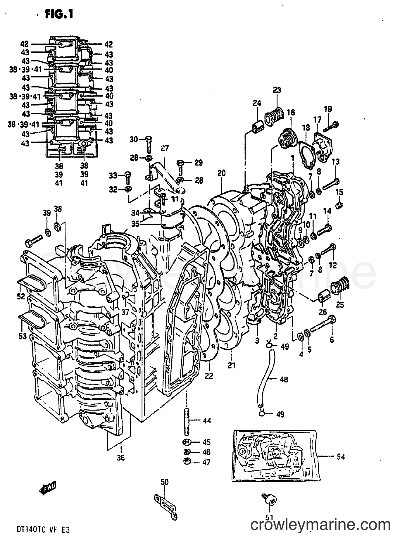 Suzuki Marine DT140 - CRANKCASE