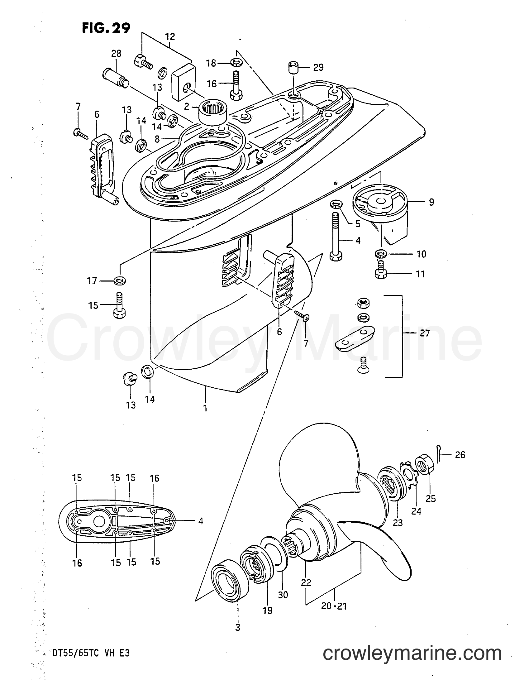 Suzuki Marine DT55 - GEAR CASE