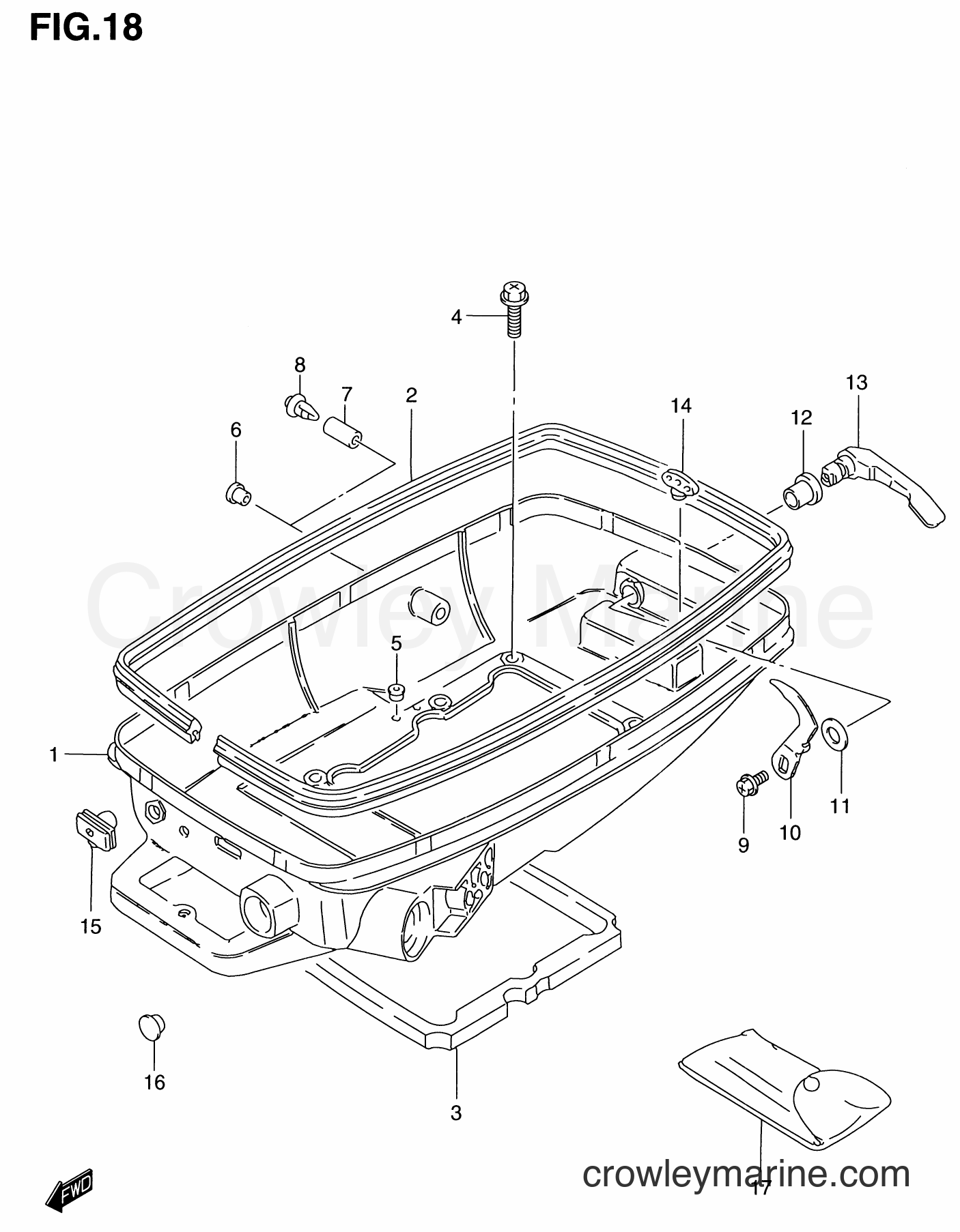 Suzuki Marine DT6 - LOWER COVER