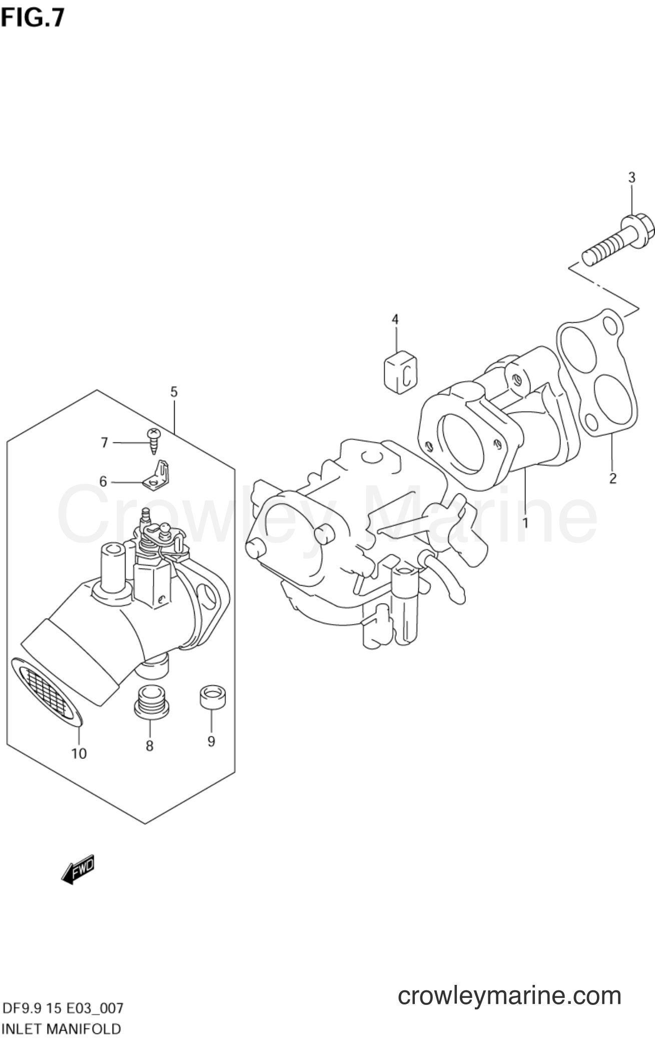 Suzuki Marine DF9.9 - INLET MANIFOLD