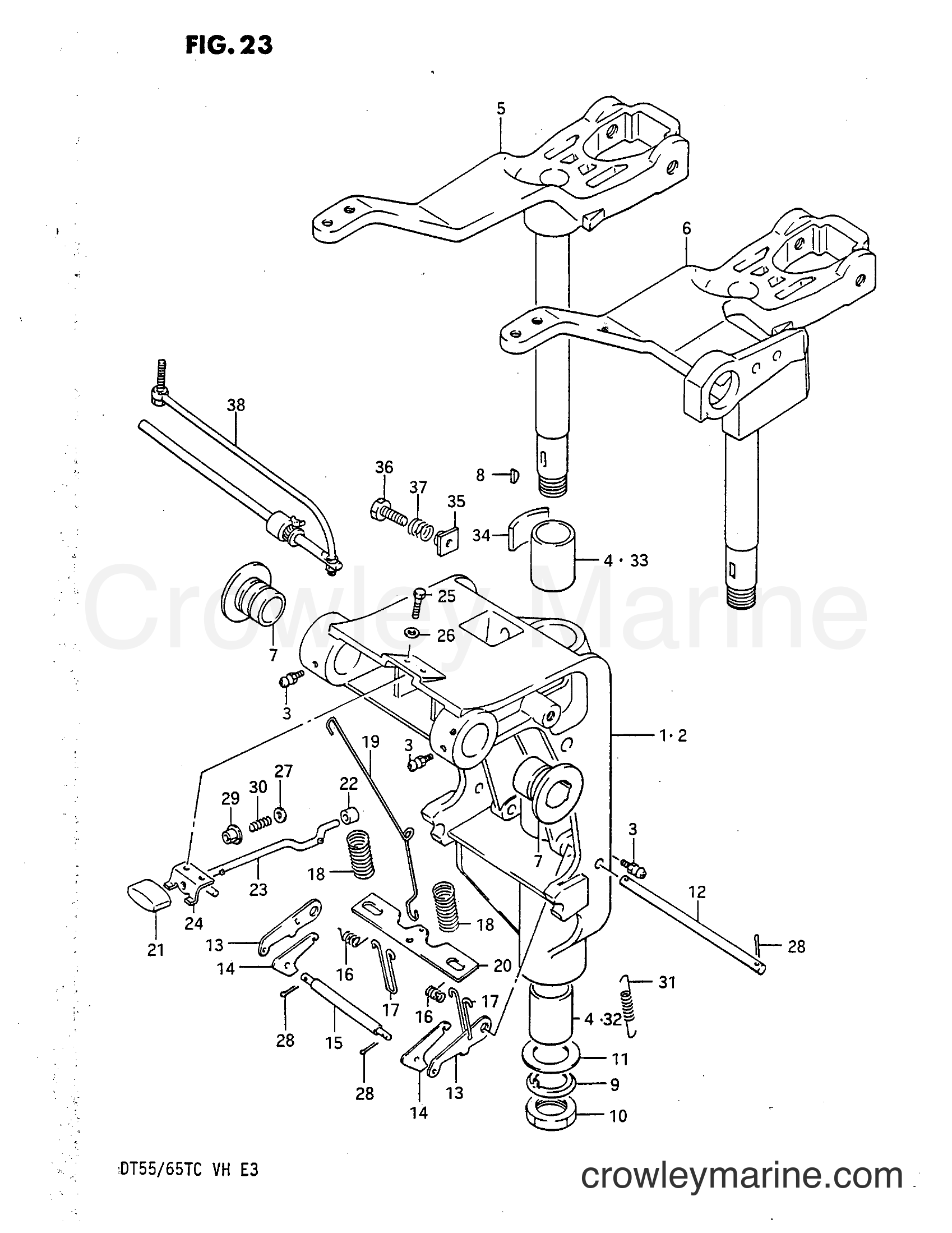 Suzuki Marine DT65 - SWIVEL BRACKET