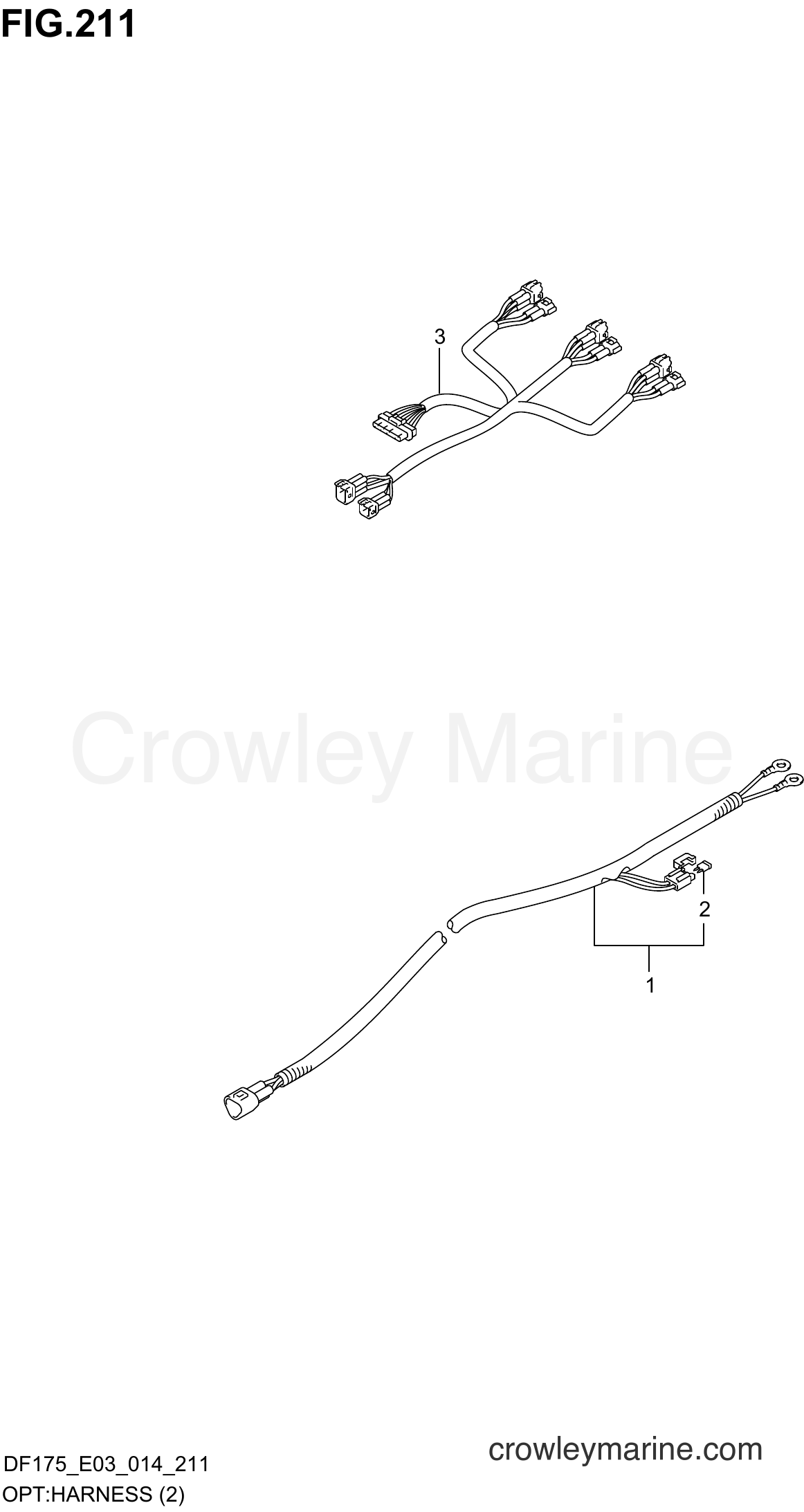 Suzuki Marine DF175T 41001~ - OPT:HARNESS (2) (DF175Z E03)