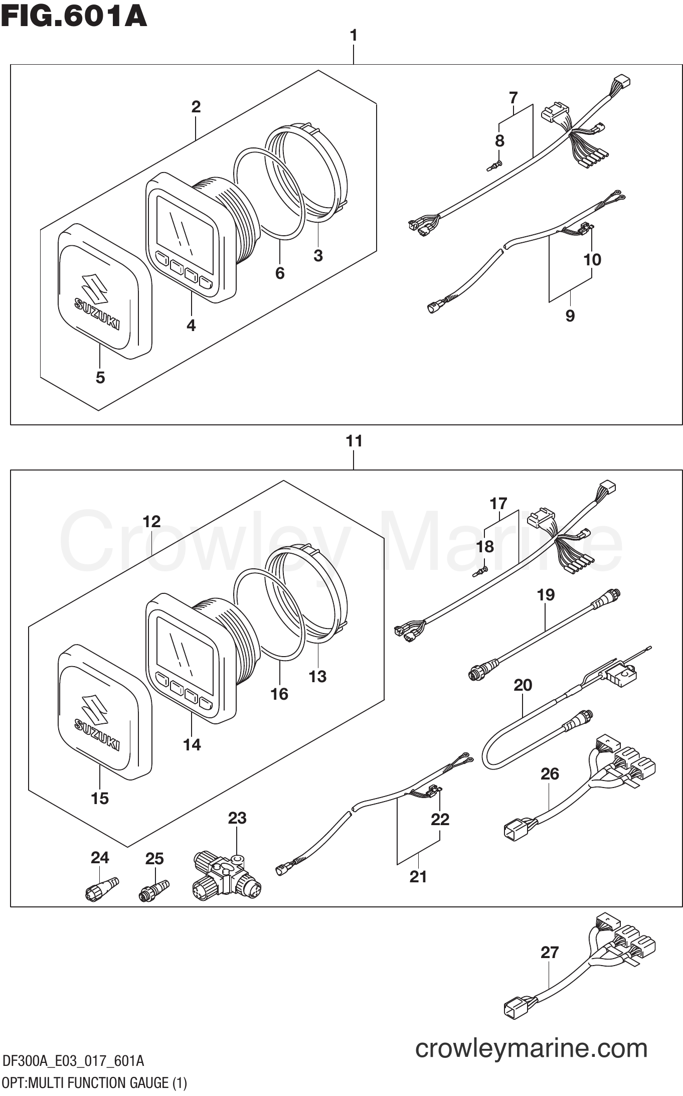 Suzuki Marine DF300AP 710001~ - OPT:MULTI FUNCTION GAUGE (1)
