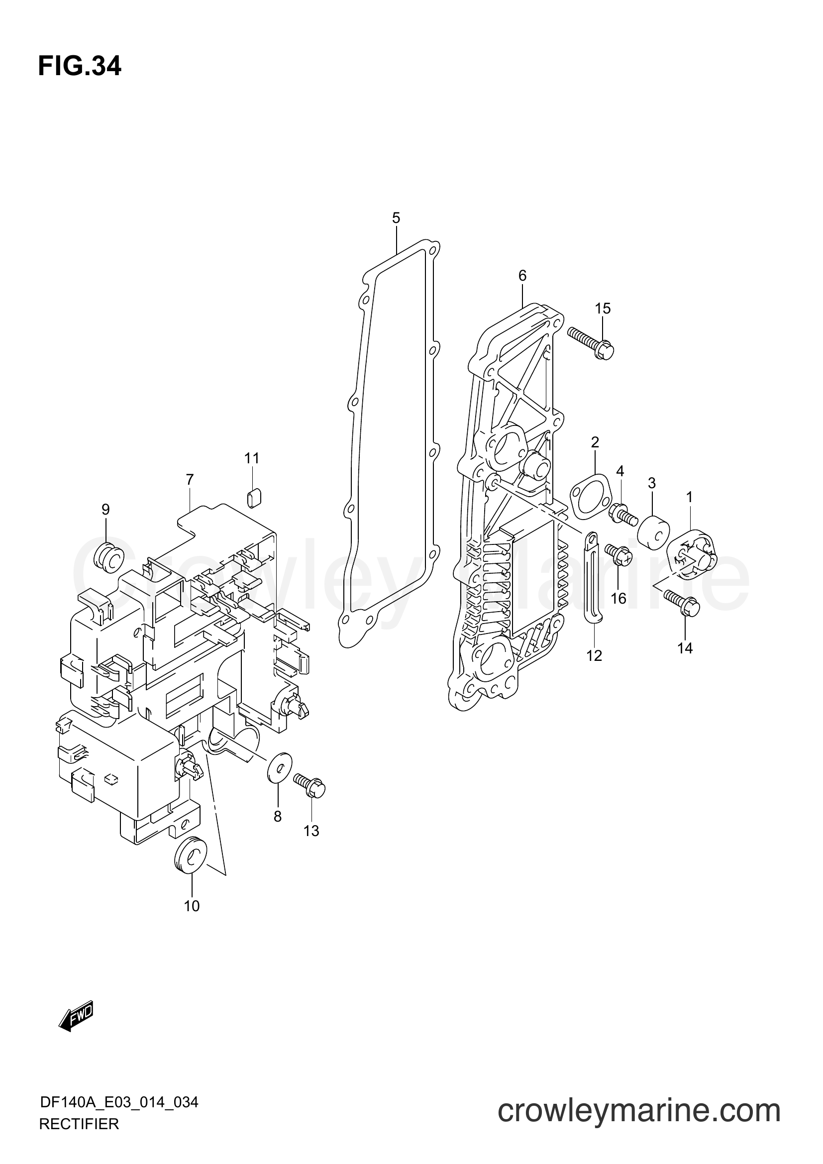 Suzuki Marine DF140AT 410001~ - RECTIFIER