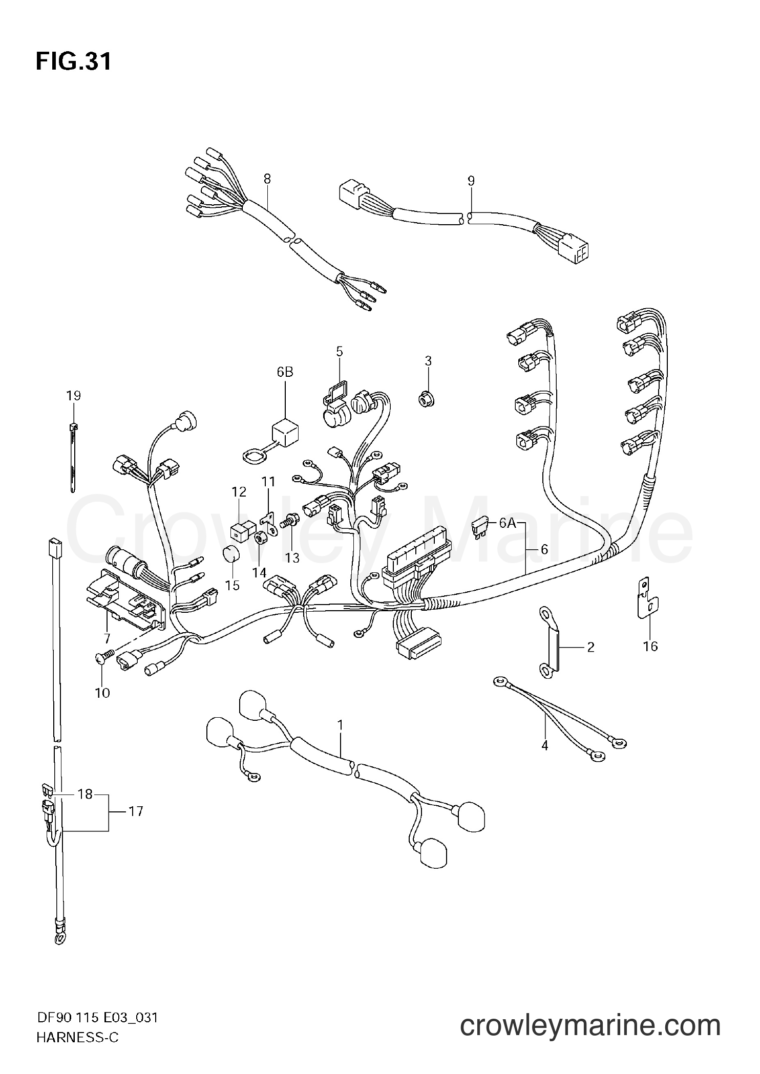 2002 Four-Stroke Outboard 115 - DF115 - HARNESS