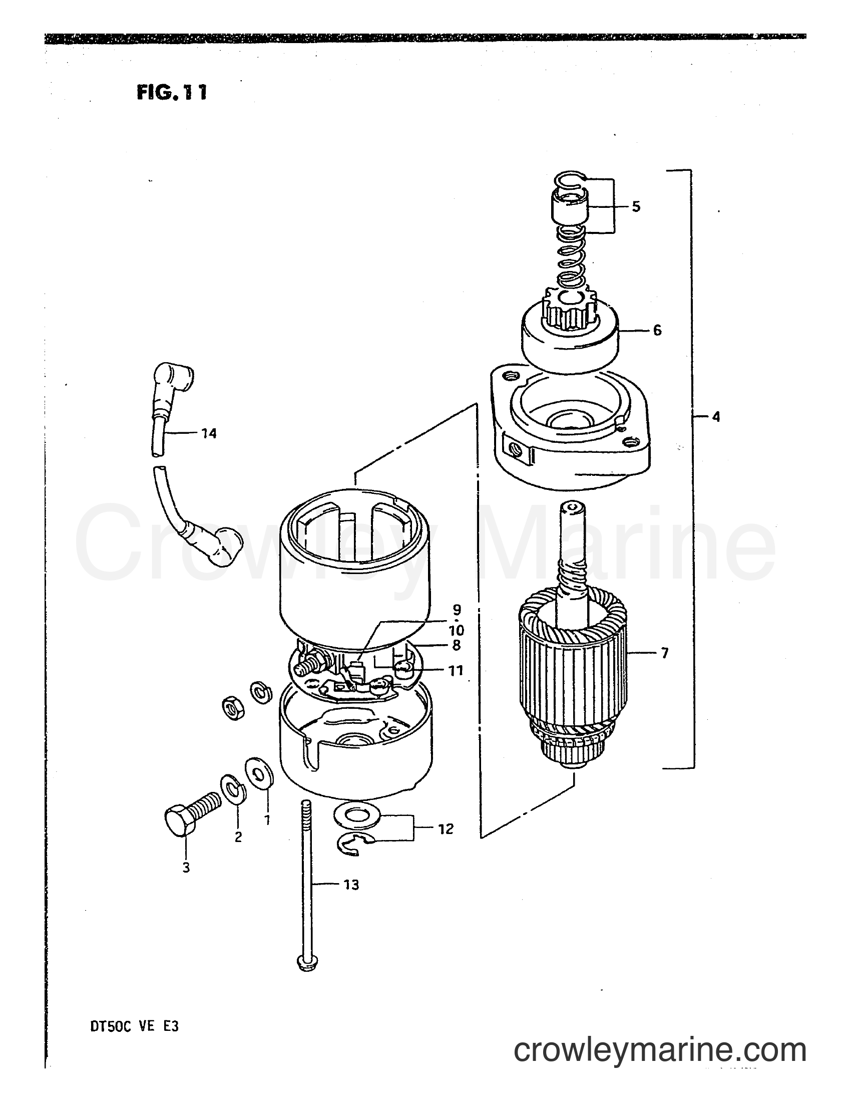 Suzuki Marine DT50 - STARTING MOTOR