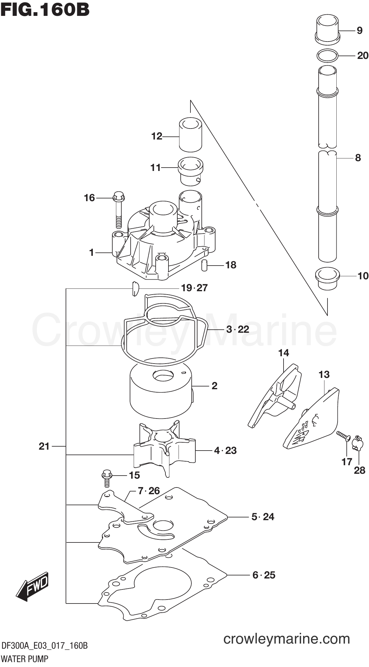 Suzuki Marine DF250AP 710001~ - WATER PUMP (DF250A E03)