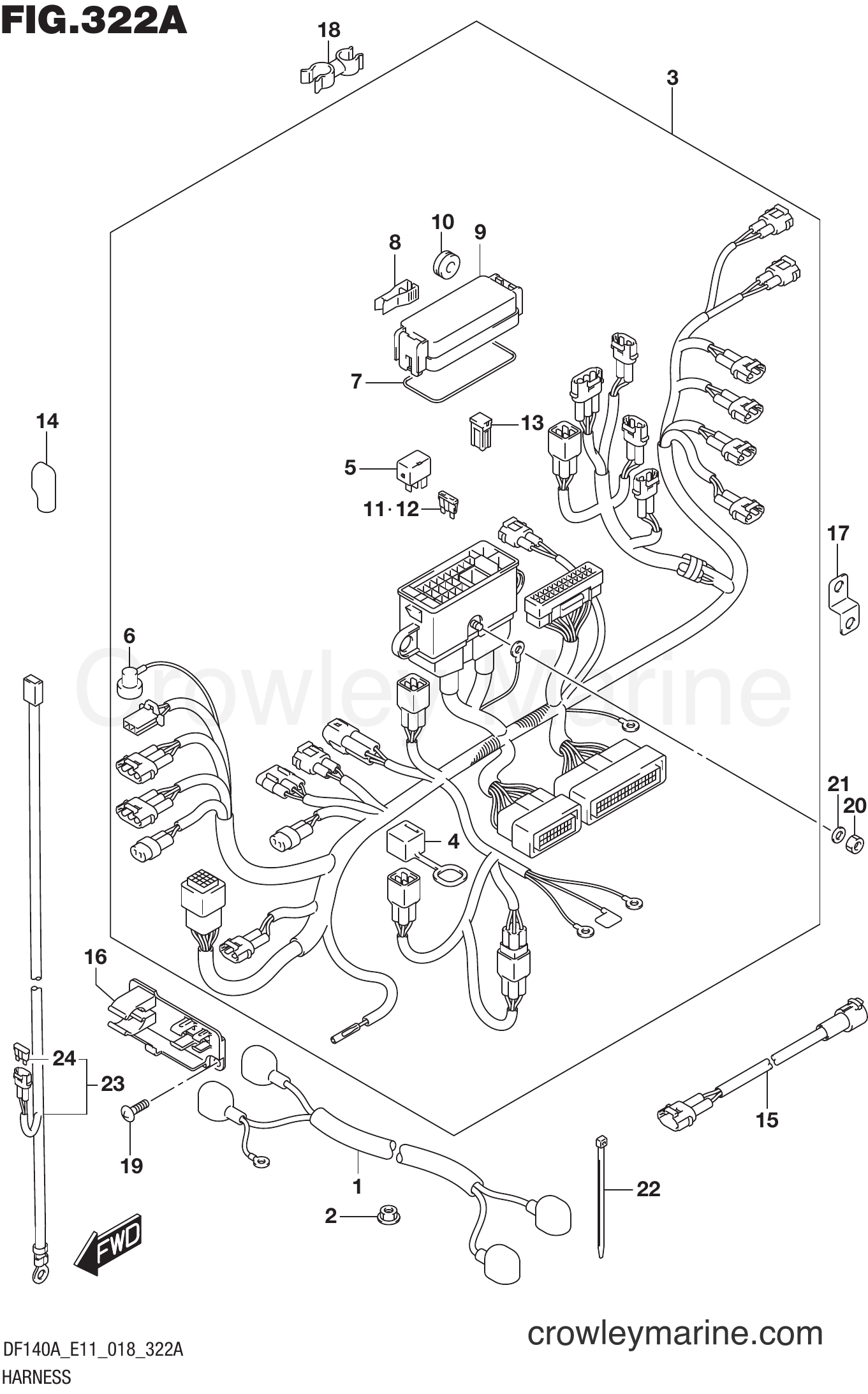 Suzuki Marine DF115AT 810001~ - HARNESS (DF100AT)