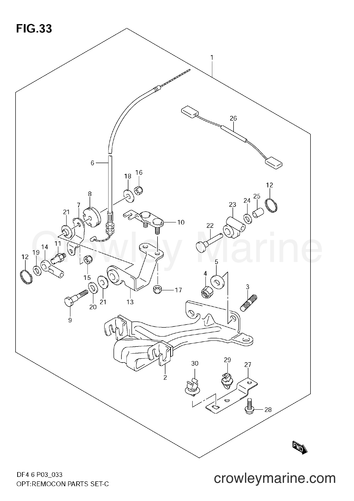 Suzuki Marine DF4 - OPT:REMOCON PARTS SET