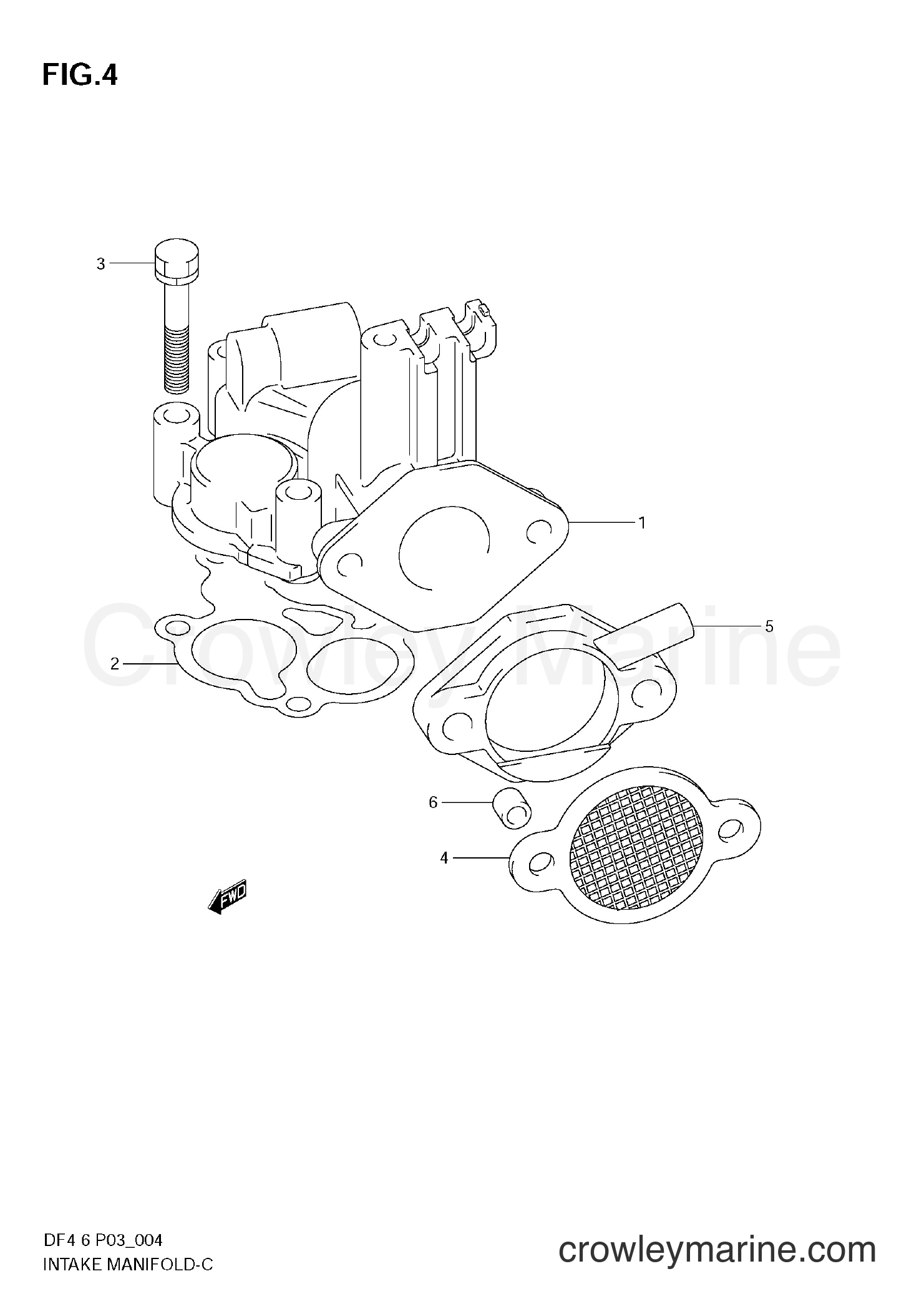 Suzuki Marine DF6 - INTAKE MANIFOLD