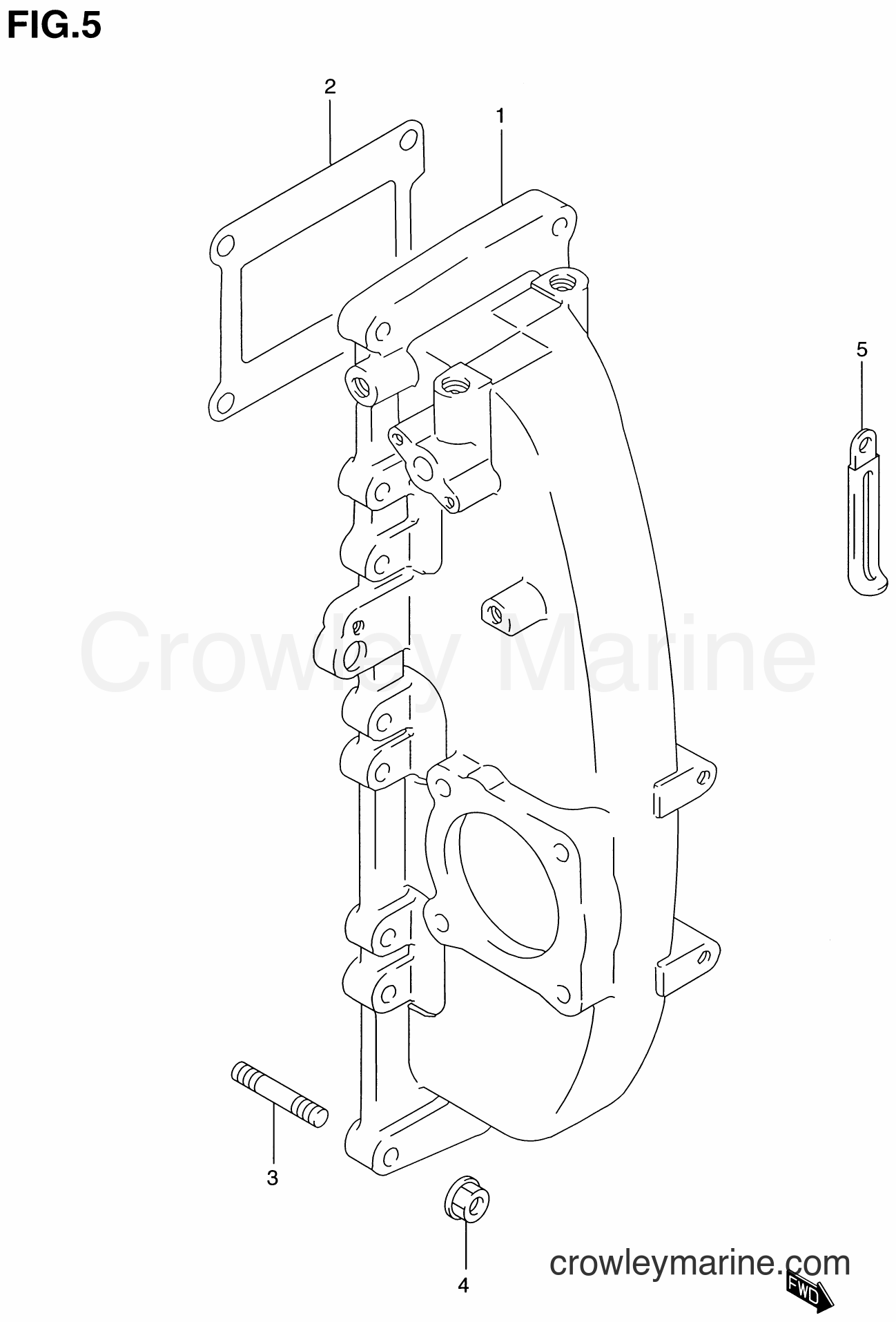 1986 Two-Stroke Outboard 115 - DT115 - INTAKE MANIFOLD (DT115S/140EFI)