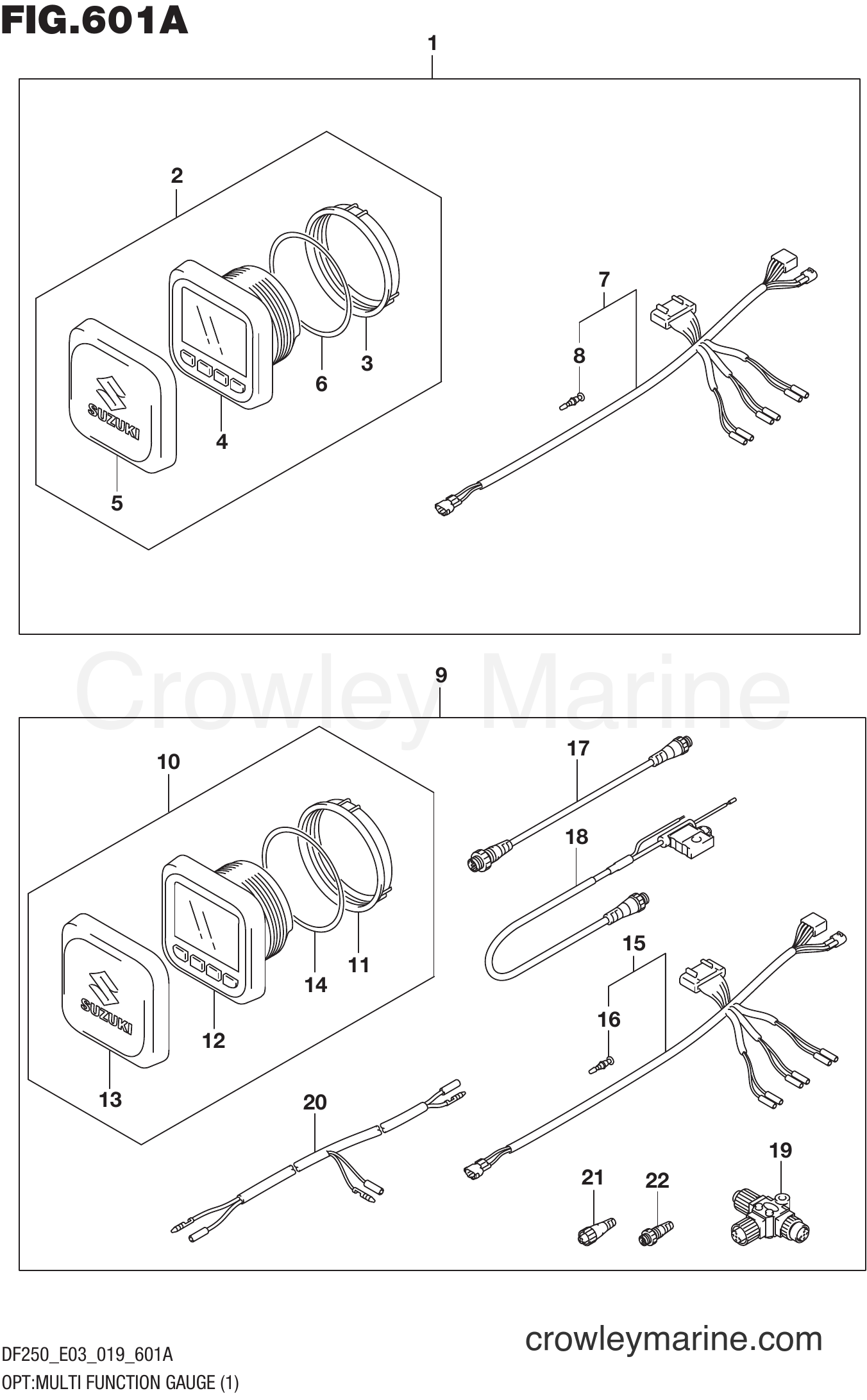 Suzuki Marine DF250ST 910001~ - OPT:MULTI FUNCTION GAUGE (1)