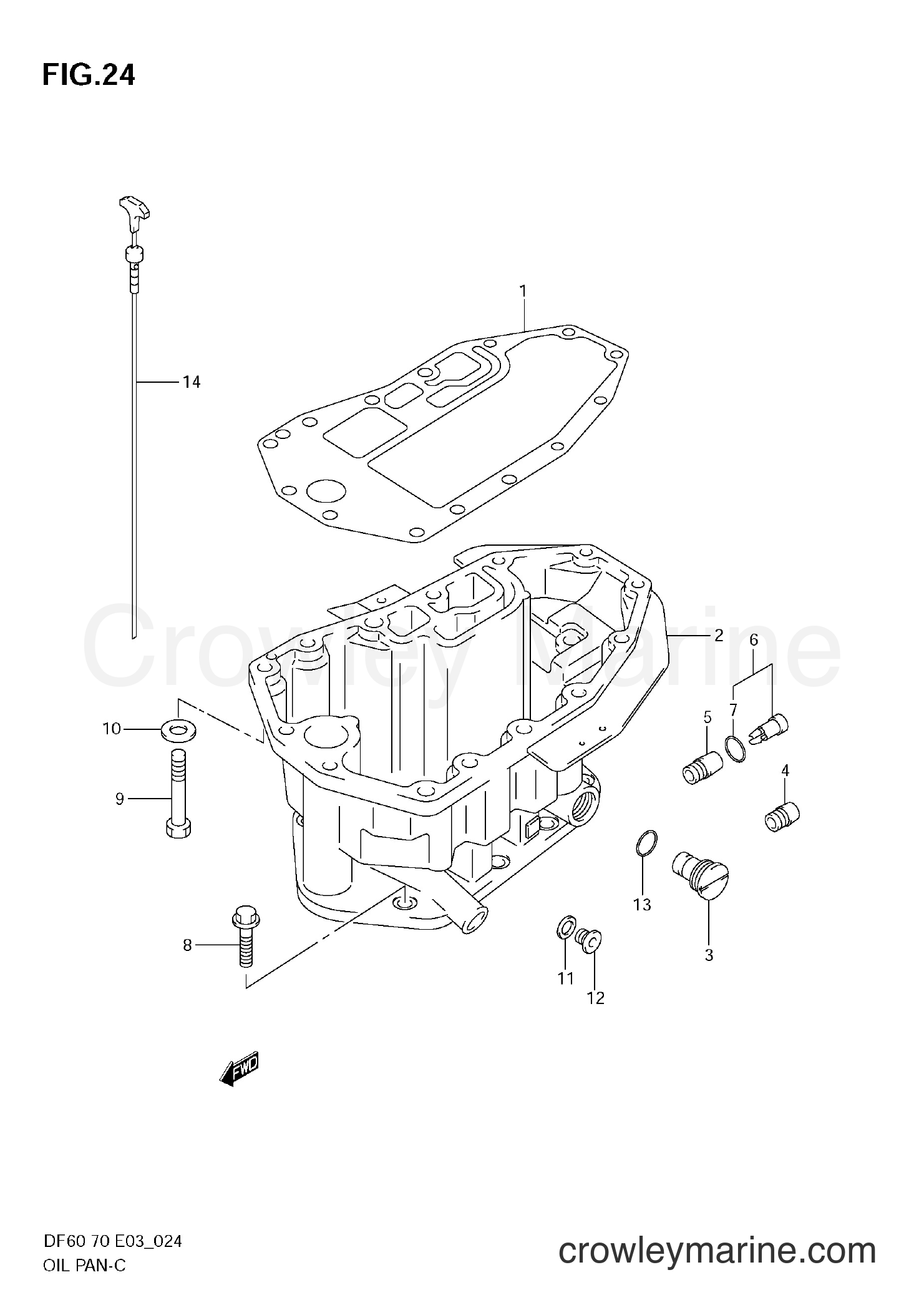 Suzuki Marine DF70 - OIL PAN
