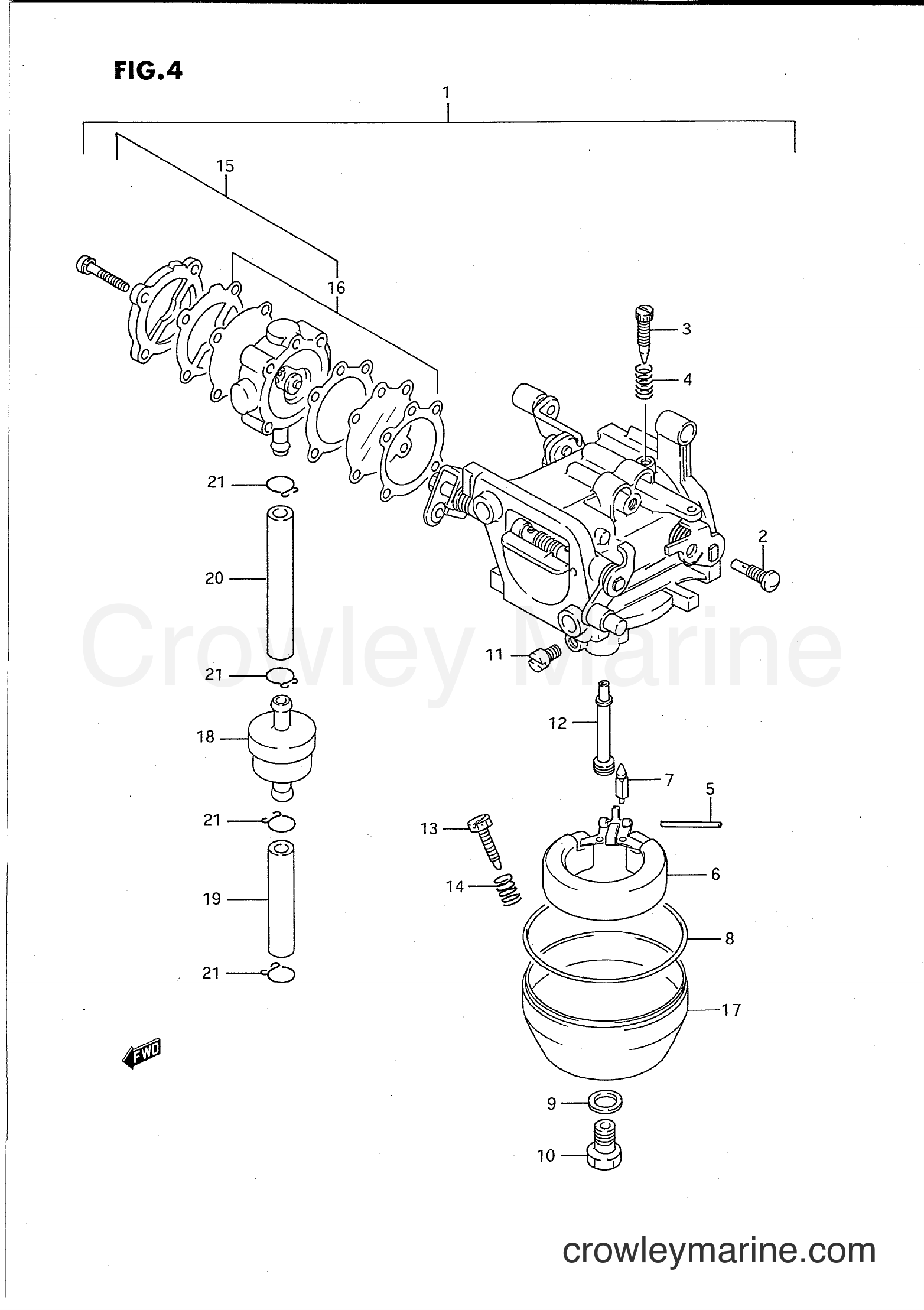 Suzuki Marine DT15C - CARBURETOR