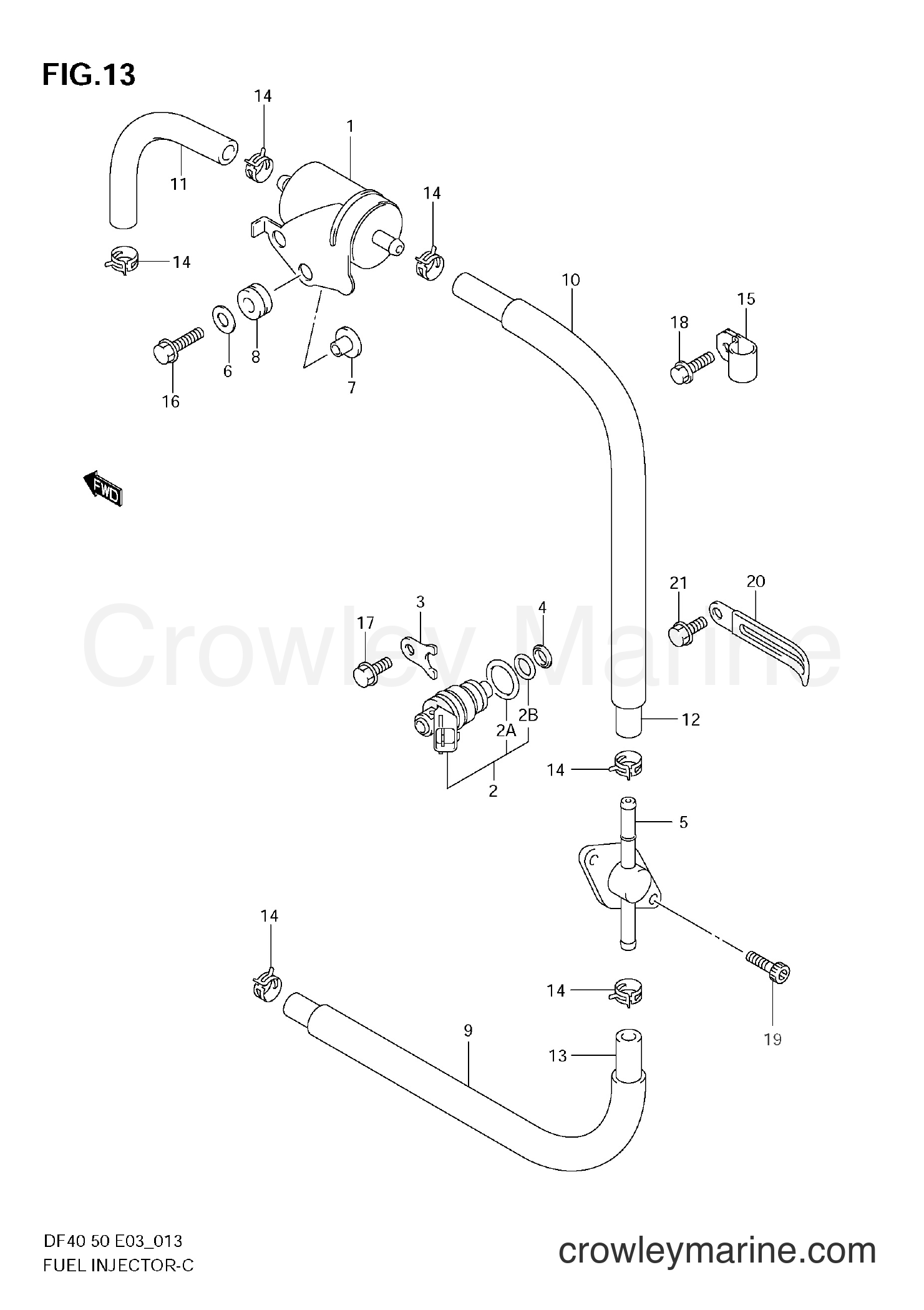 Suzuki Marine DF50 - FUEL INJECTOR