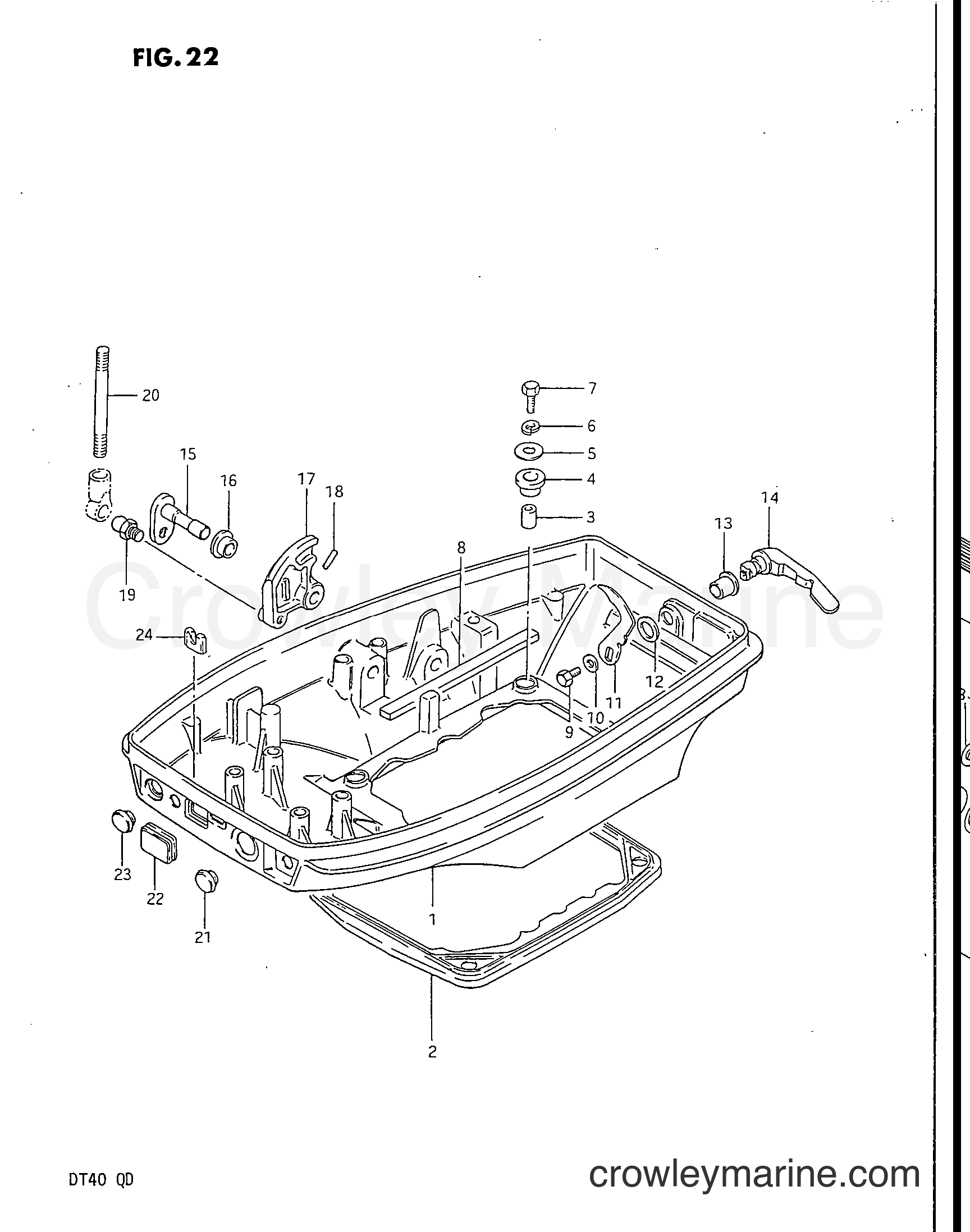 Suzuki Marine DT40 - LOWER COVER