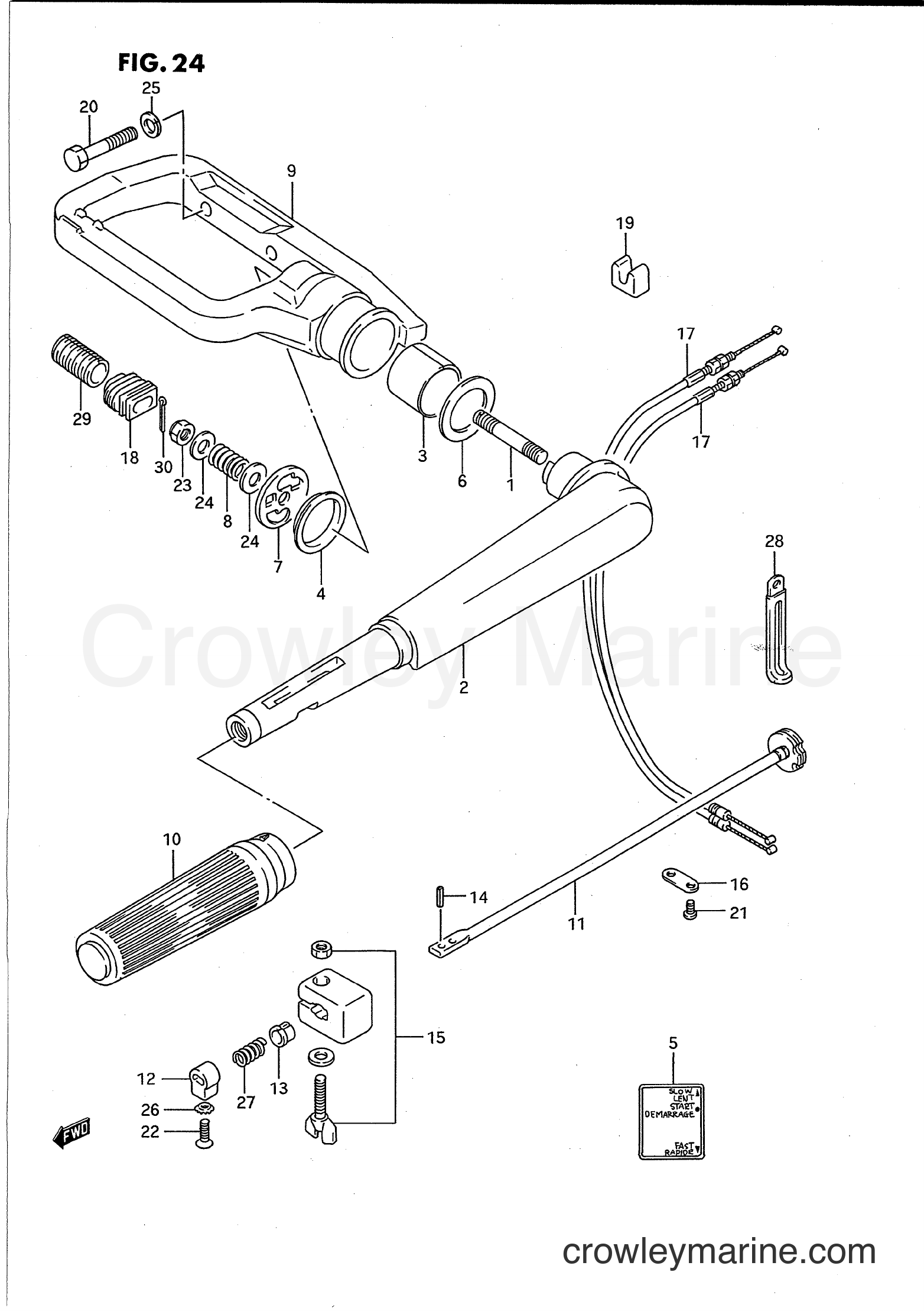 Suzuki Marine PU40 - HANDLE (MODEL:93,94)
