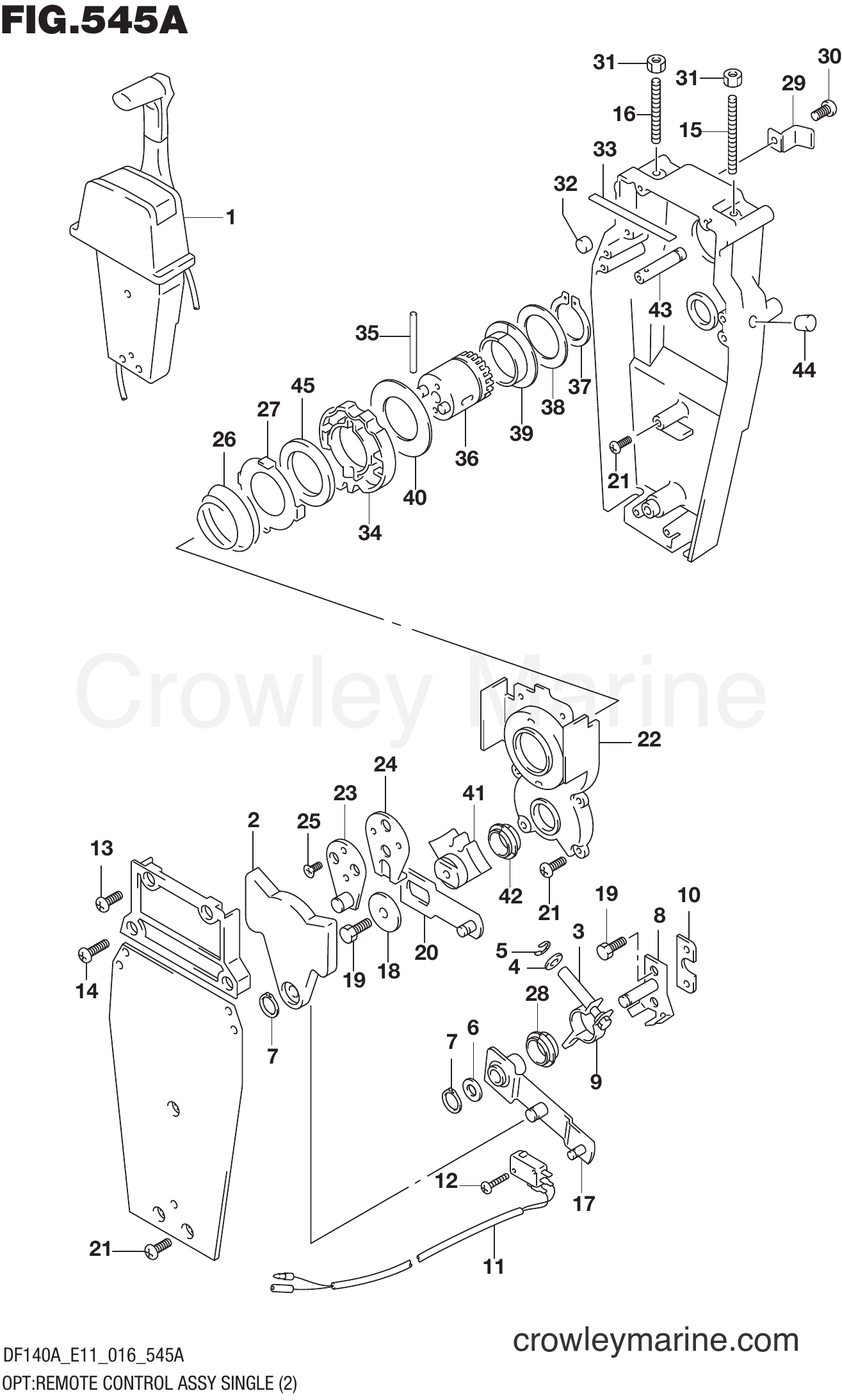 Suzuki Marine DF115AT 610001~ - OPT:REMOTE CONTROL ASSY SINGLE (2)