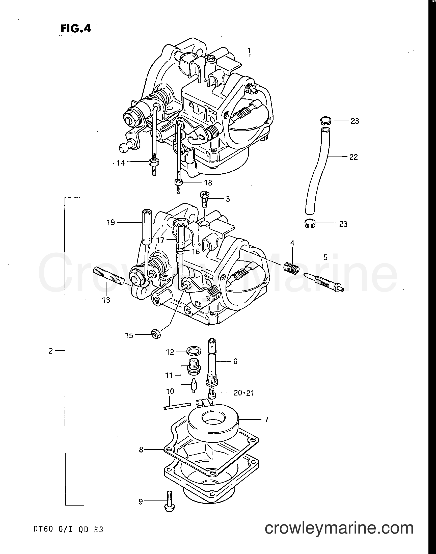 Suzuki Marine DT60 - CARBURETOR