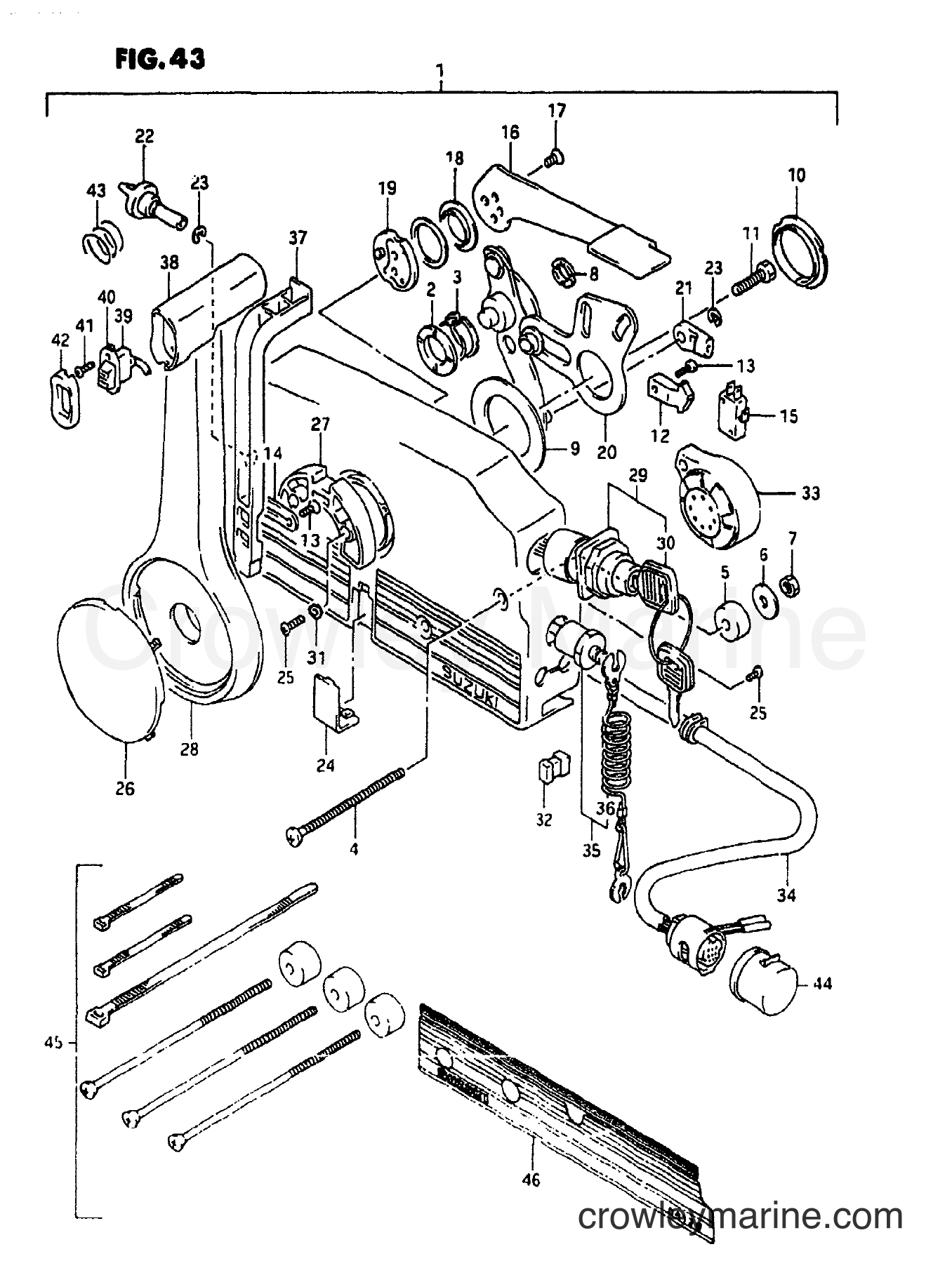 Suzuki Marine DT65 - REMOTE CONTROL (MODEL:93-97)