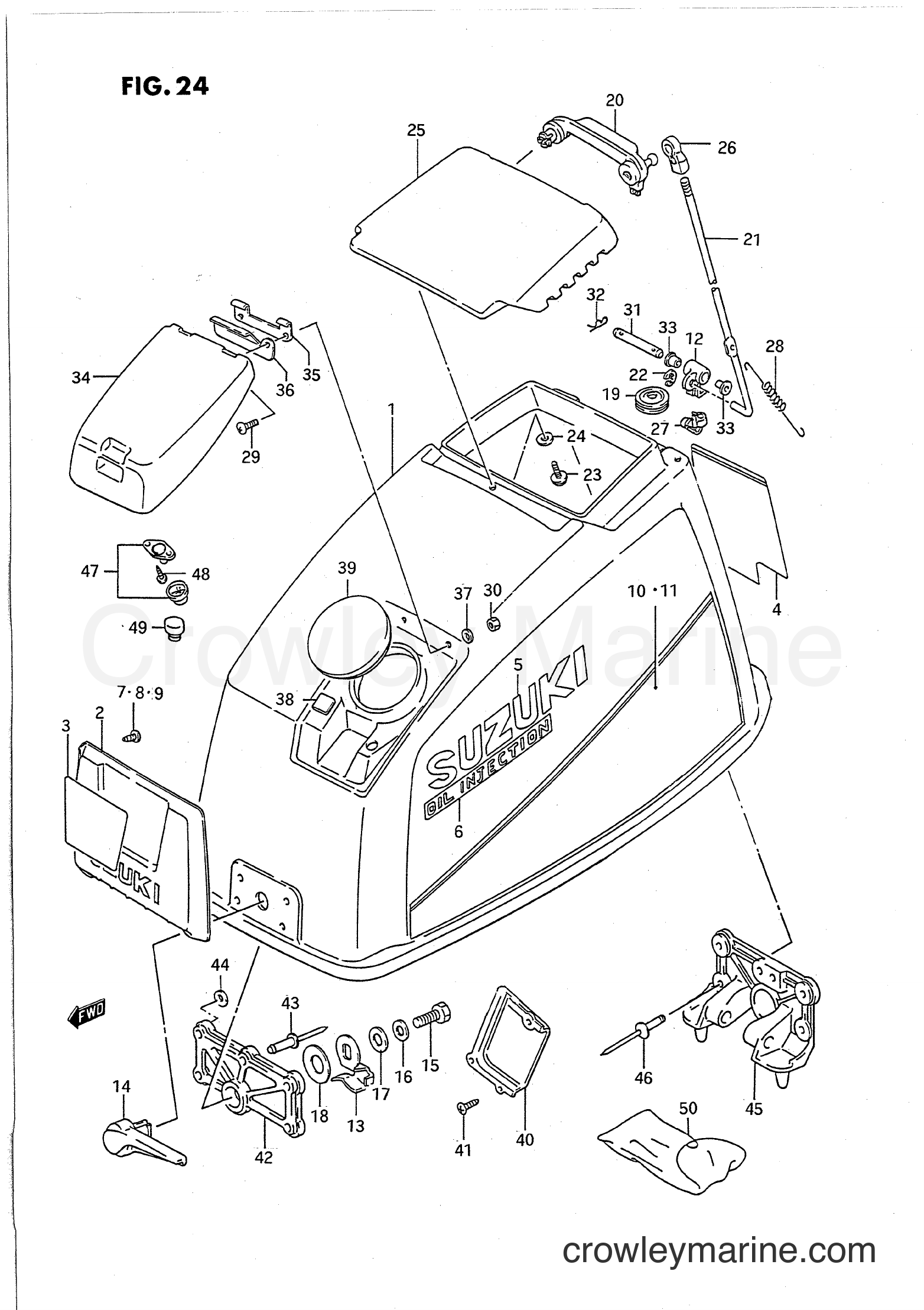 Suzuki Marine PU140 - ENGINE COVER