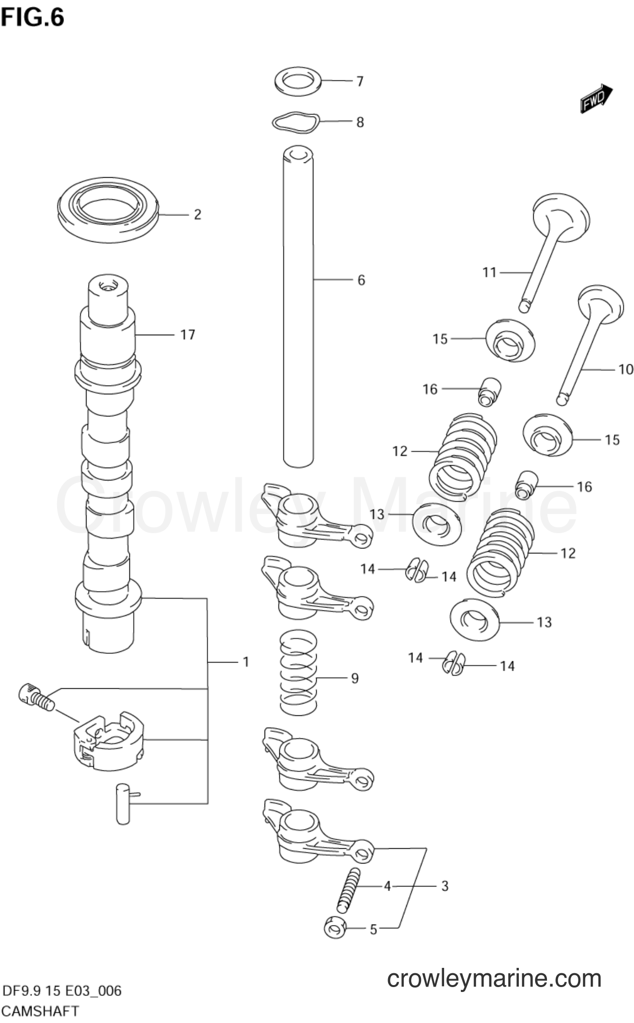 Suzuki Marine DF9.9 - CAMSHAFT