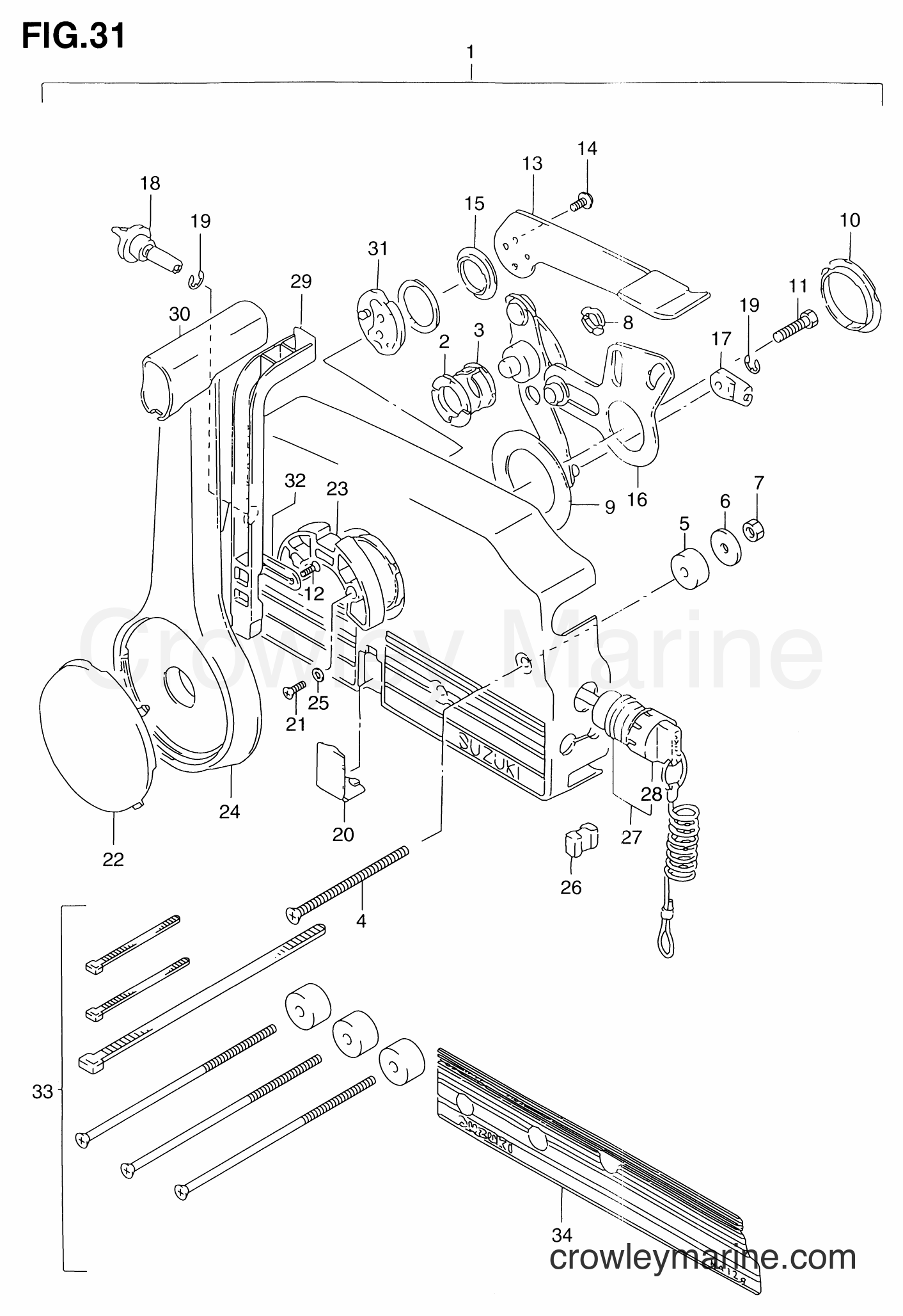 Suzuki Marine DT6 - OPTIONAL : REMOTE CONTROL BOX (MODEL:89~92)