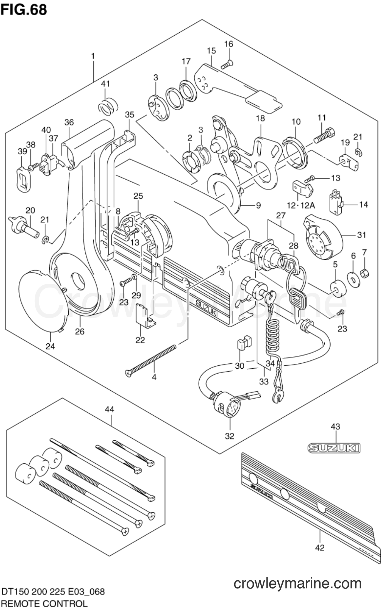 Suzuki Marine DT200 - OPT:REMOTE CONTROL