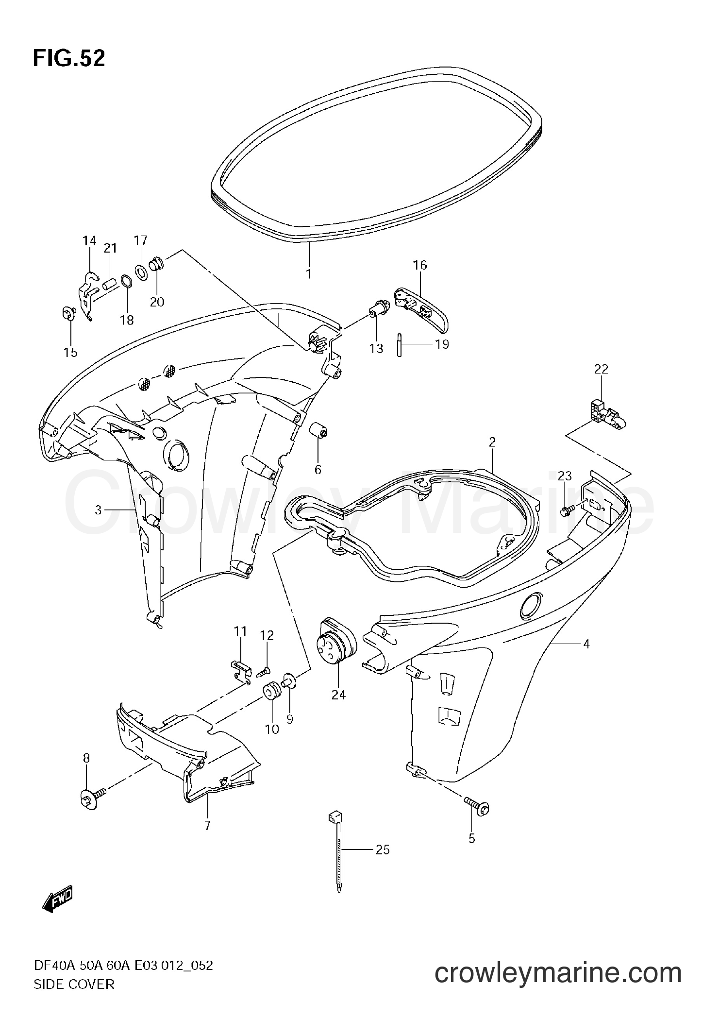 Suzuki Marine DF40A 210001~ - SIDE COVER