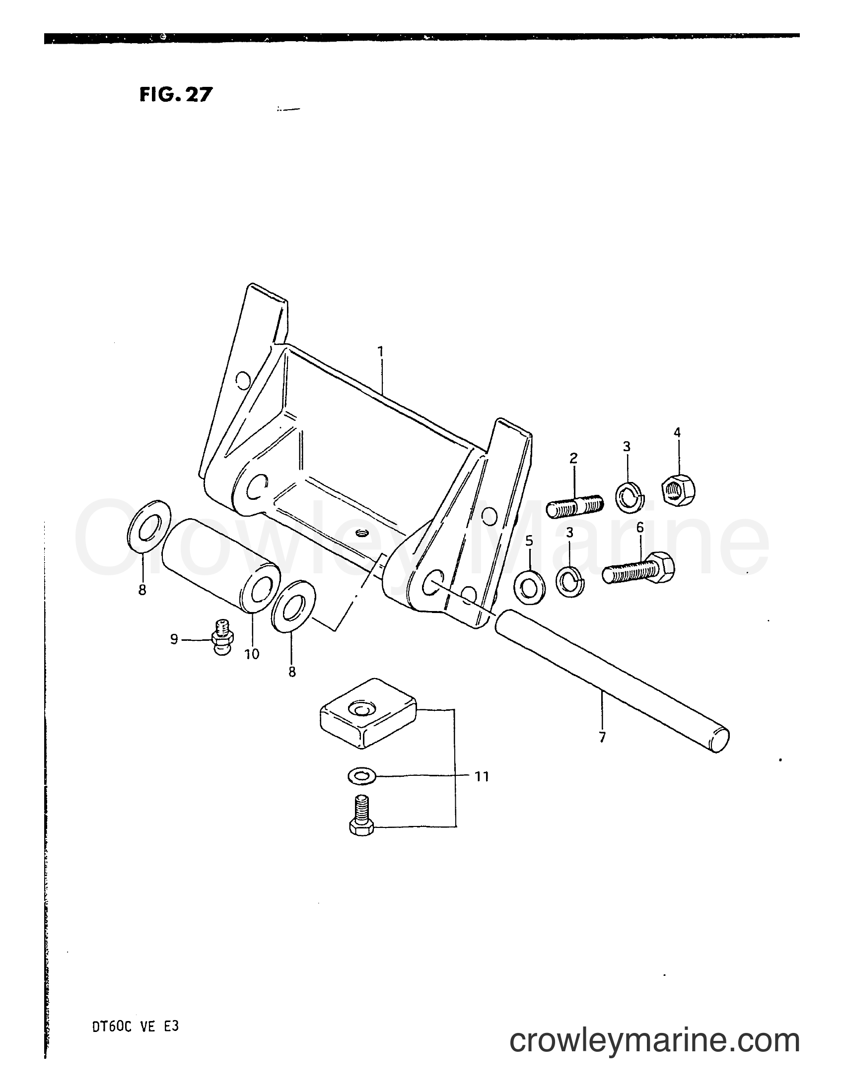 Suzuki Marine DT60C - OPT : CYLINDER SUPPORT