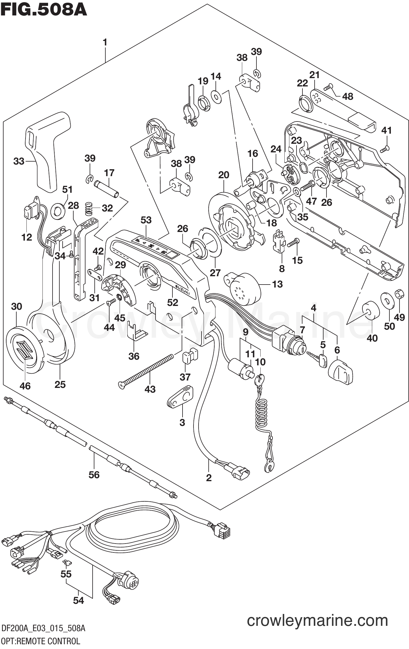 Suzuki Marine DF200AT 510001~ - OPT:REMOTE CONTROL