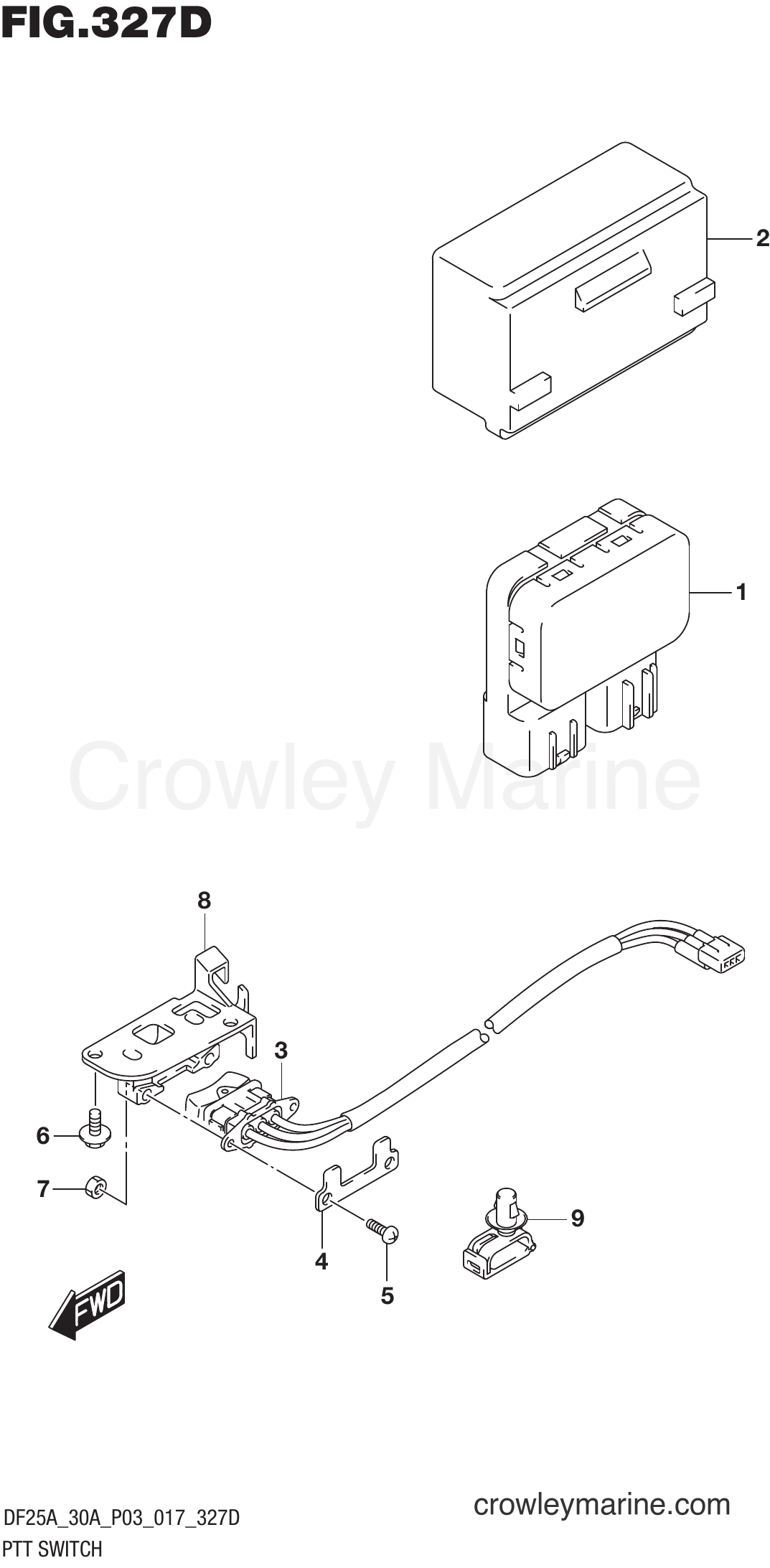 Suzuki Marine DF25A 710001~ - PTT SWITCH (DF30ATH P03)