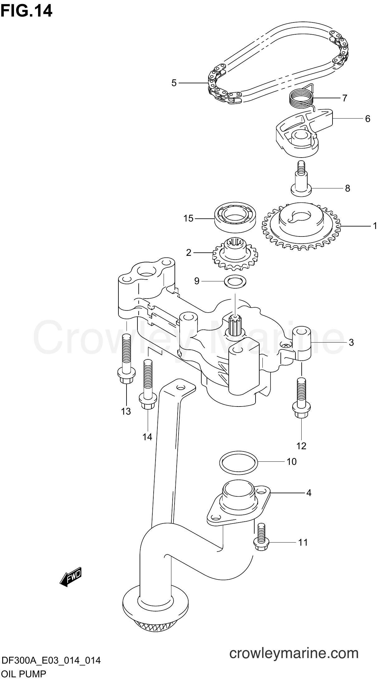 Suzuki Marine DF300AP 410001~ - OIL PUMP
