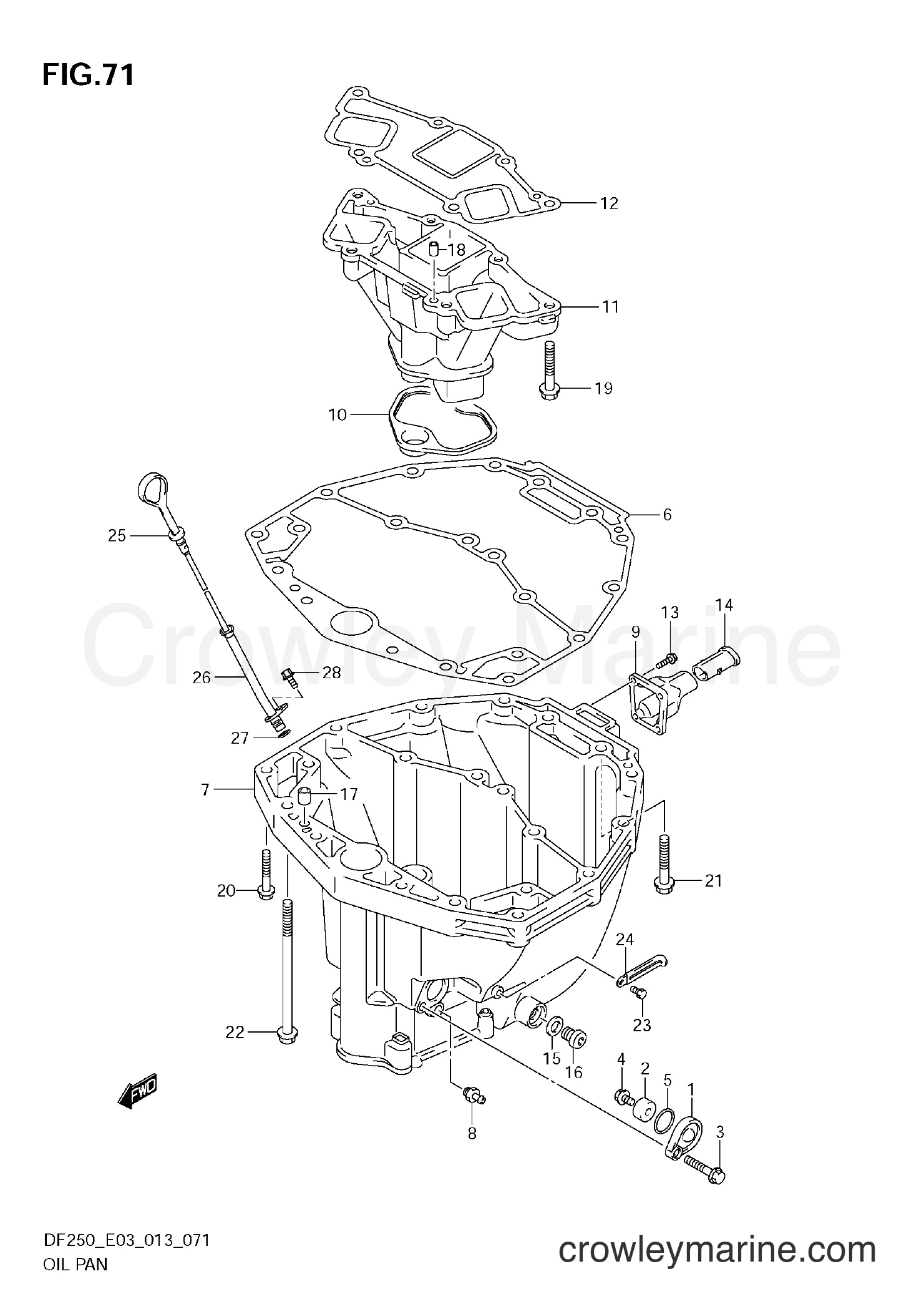 Suzuki Marine DF250 310001~ - OIL PAN