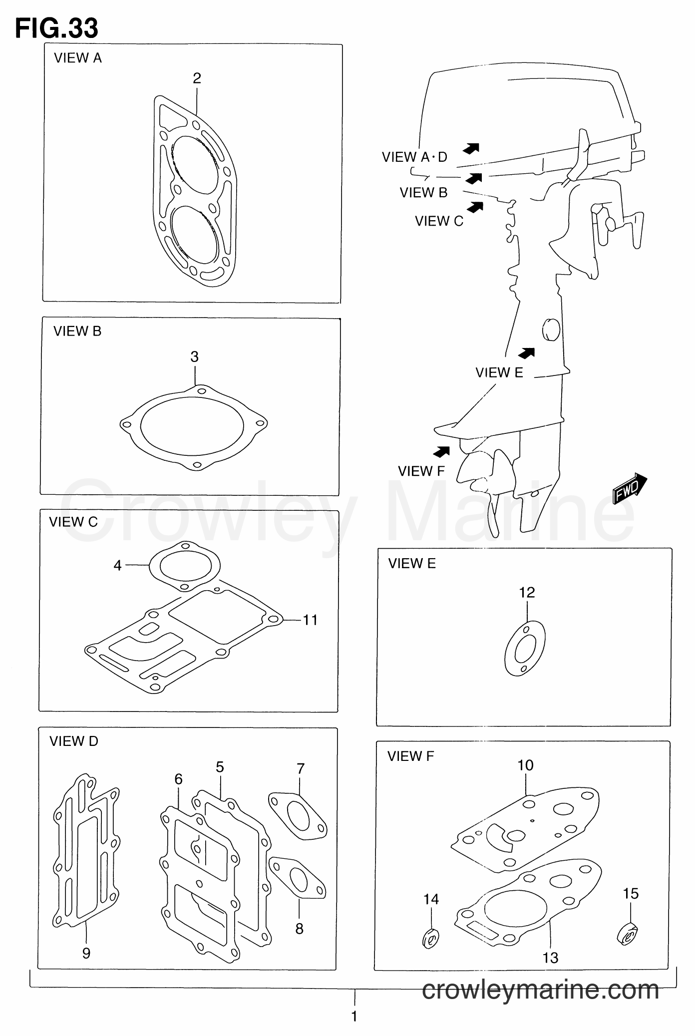 Suzuki Marine DT6 - OPTIONAL : GASKET SET