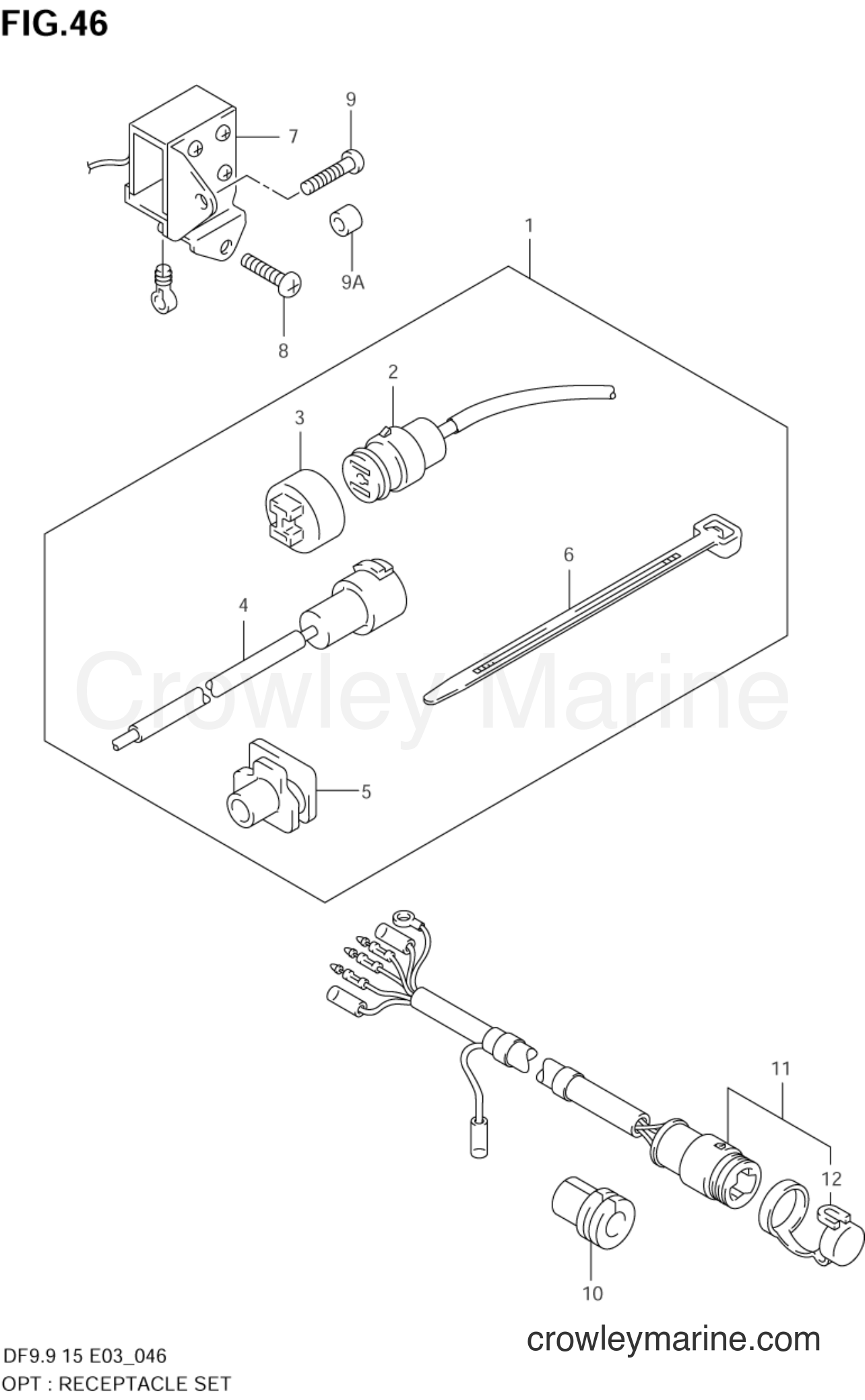 Suzuki Marine DF9.9 - OPT:RECEPTACLE SET