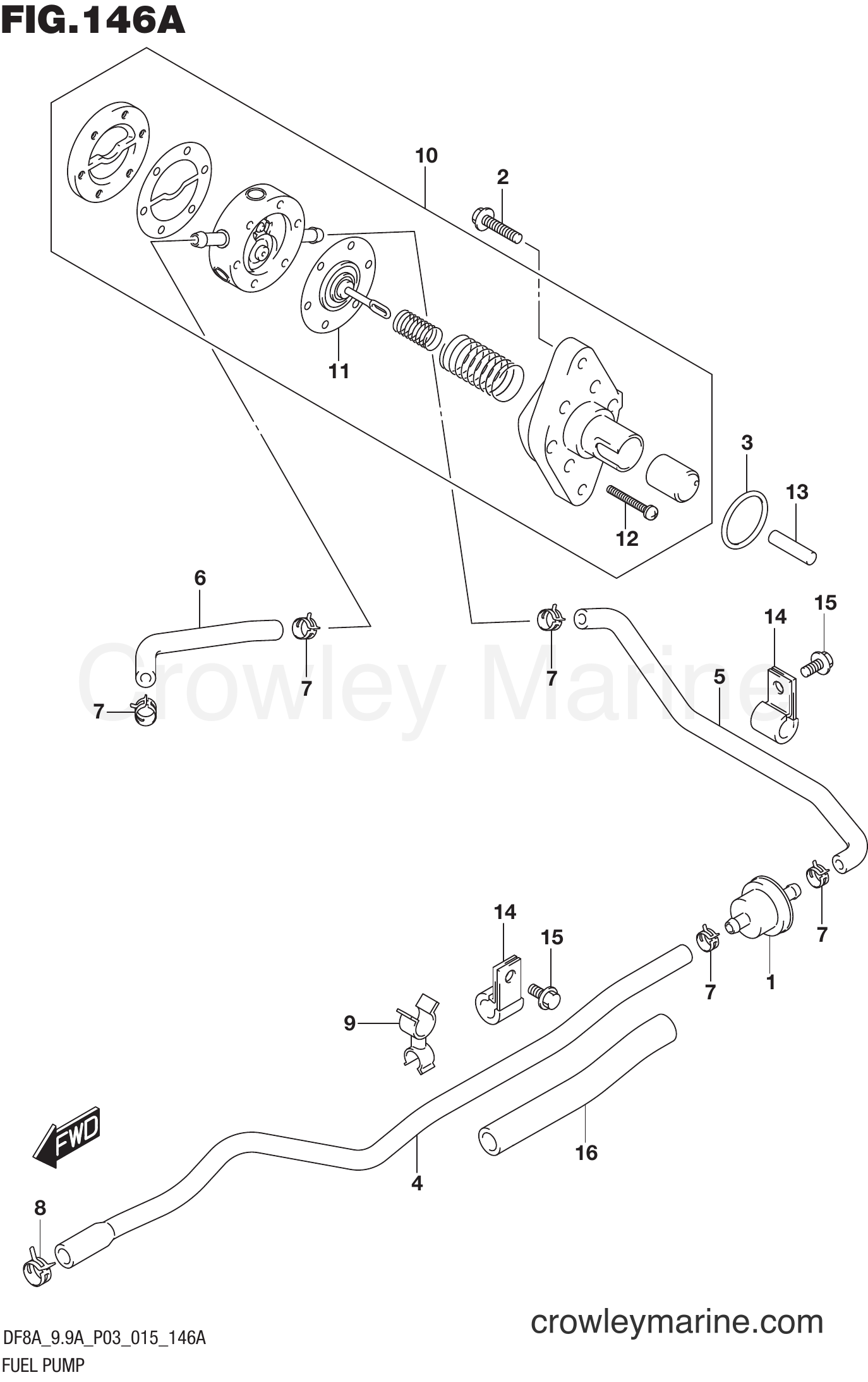 Suzuki Marine DF9.9A 510001~ - FUEL PUMP