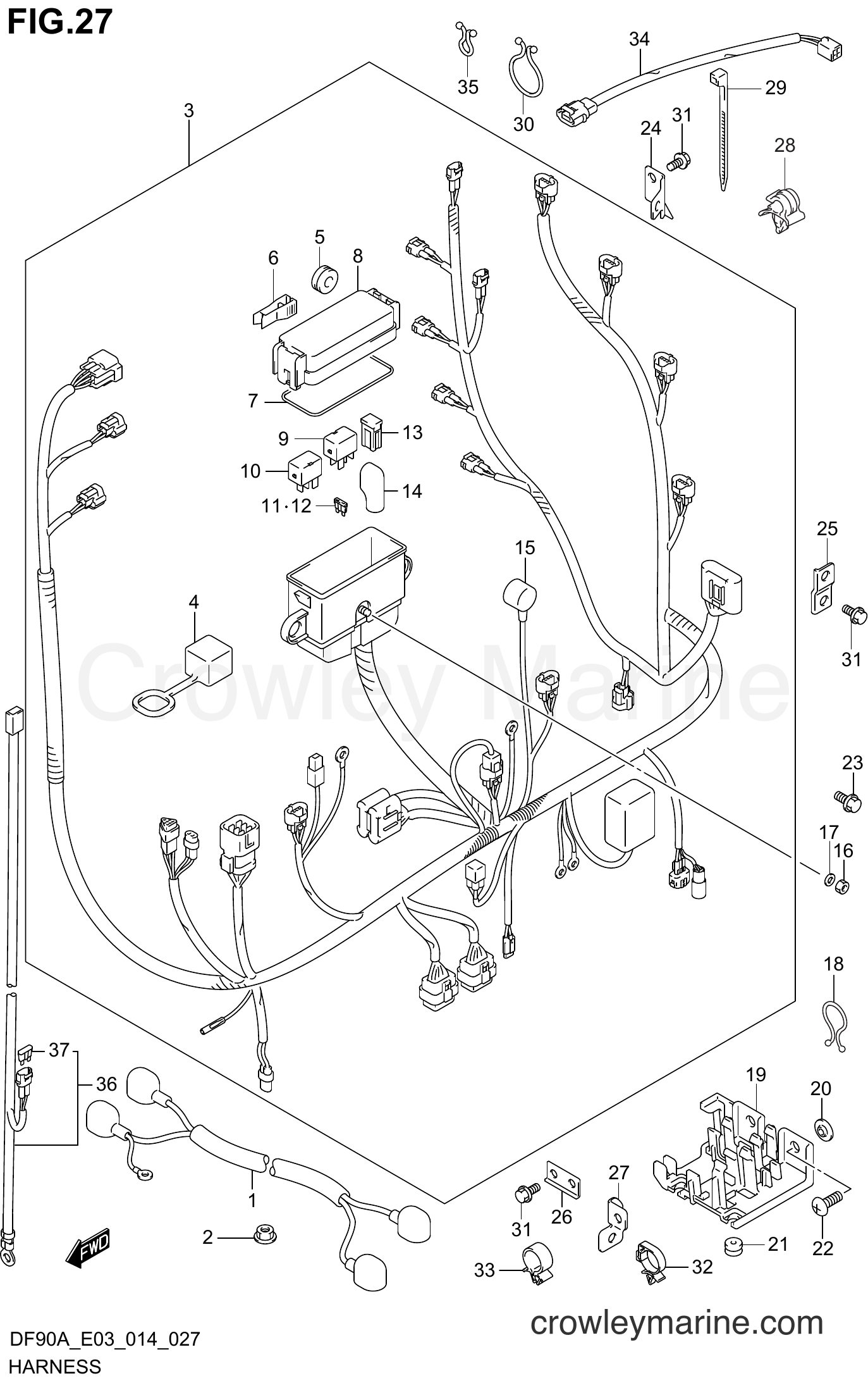 Suzuki Marine DF70A 410001~ - HARNESS