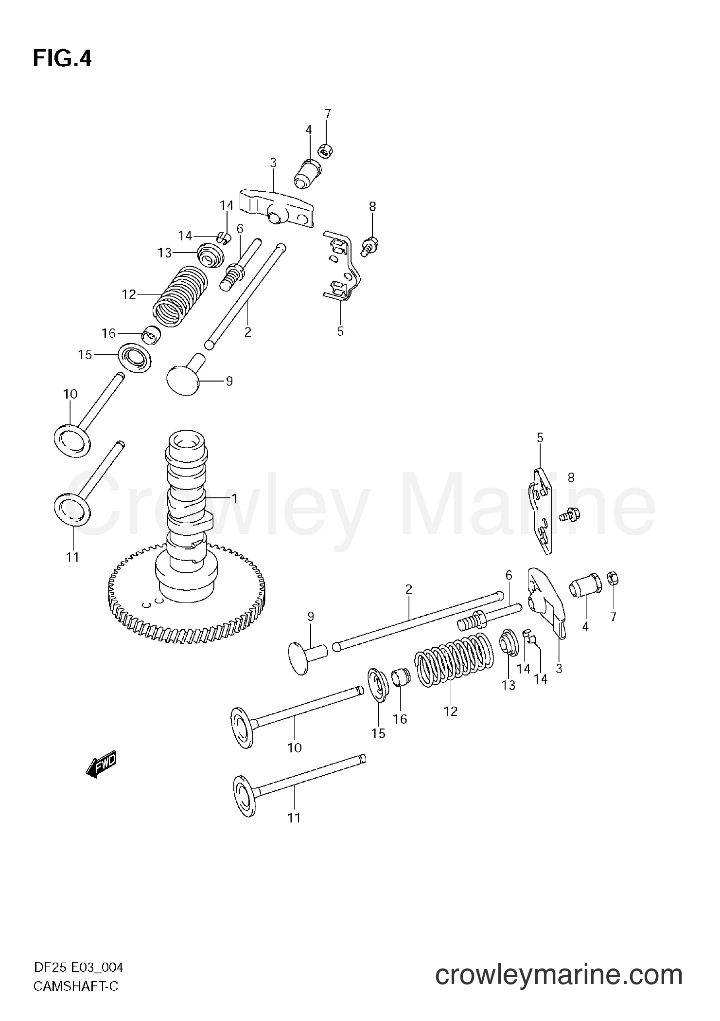 Suzuki Marine DF25 - CAMSHAFT