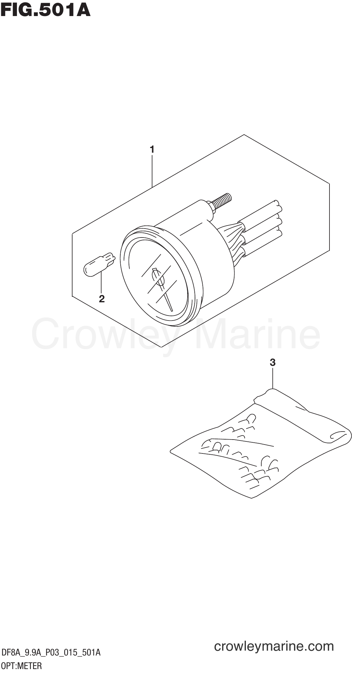 Suzuki Marine DF9.9A 510001~ - OPT:METER (DF8AR P03)