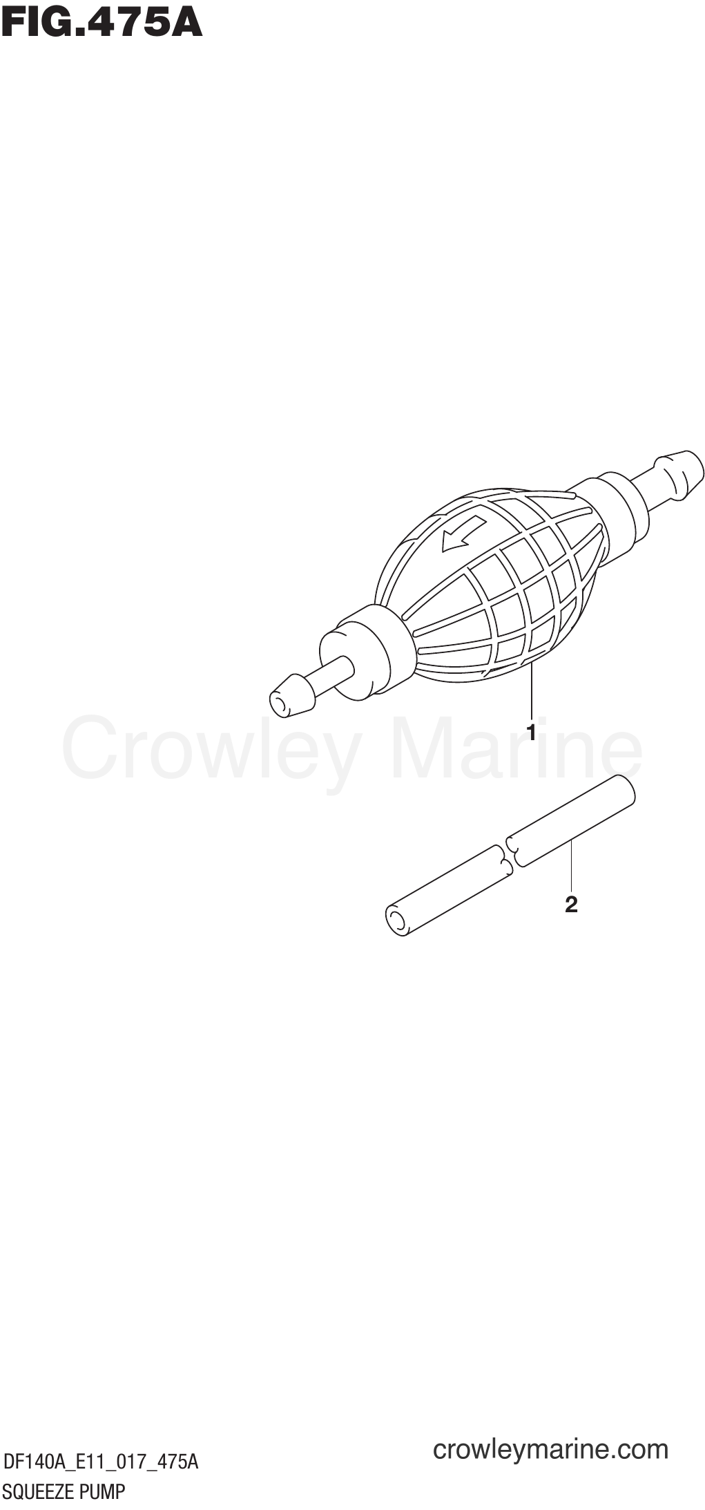 Suzuki Marine DF115AT 710001~ - SQUEEZE PUMP (DF100AT E11)