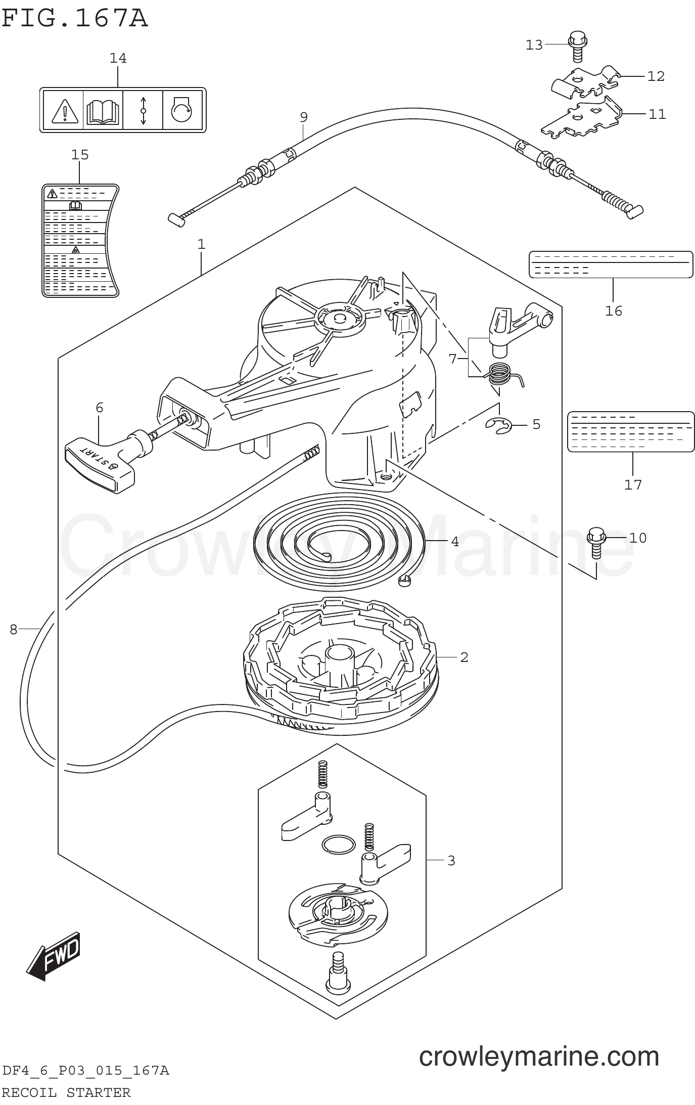 Suzuki Marine DF4 510001~ - RECOIL STARTER