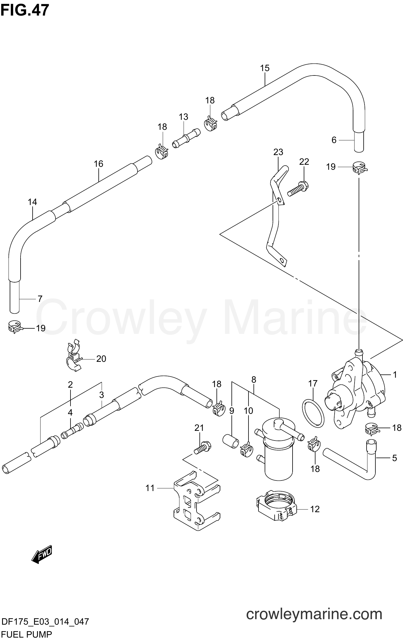 Suzuki Marine DF150 41001~ - FUEL PUMP