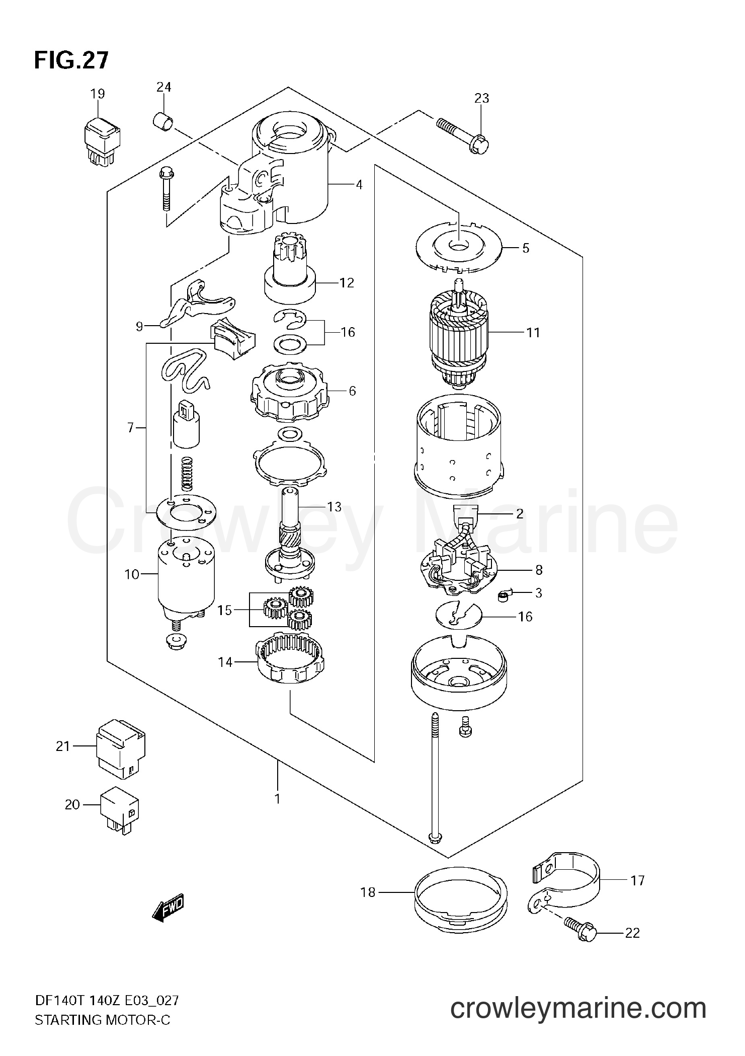 Suzuki Marine DF140T - STARTING MOTOR