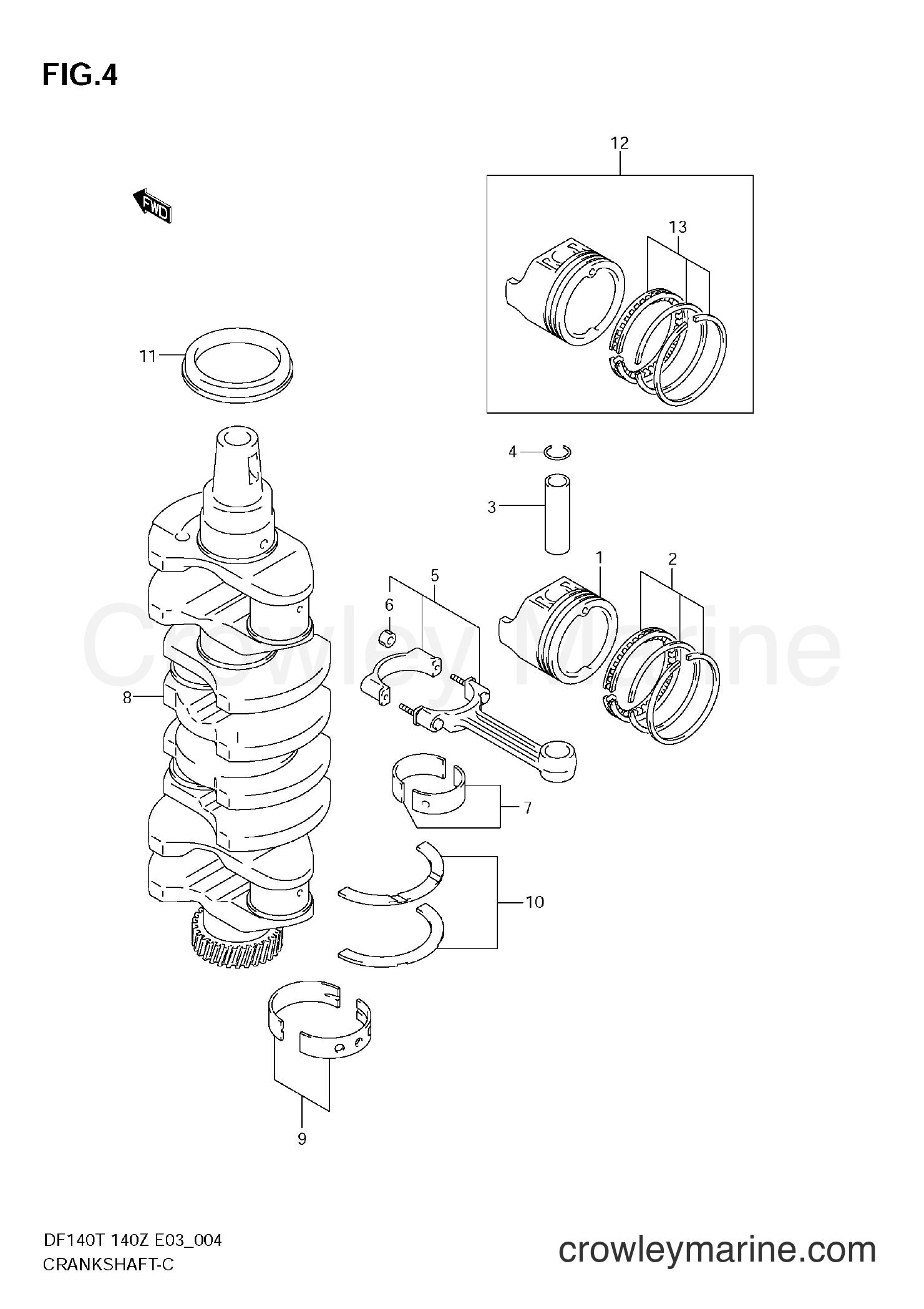 Suzuki Marine DF140Z - CRANKSHAFT