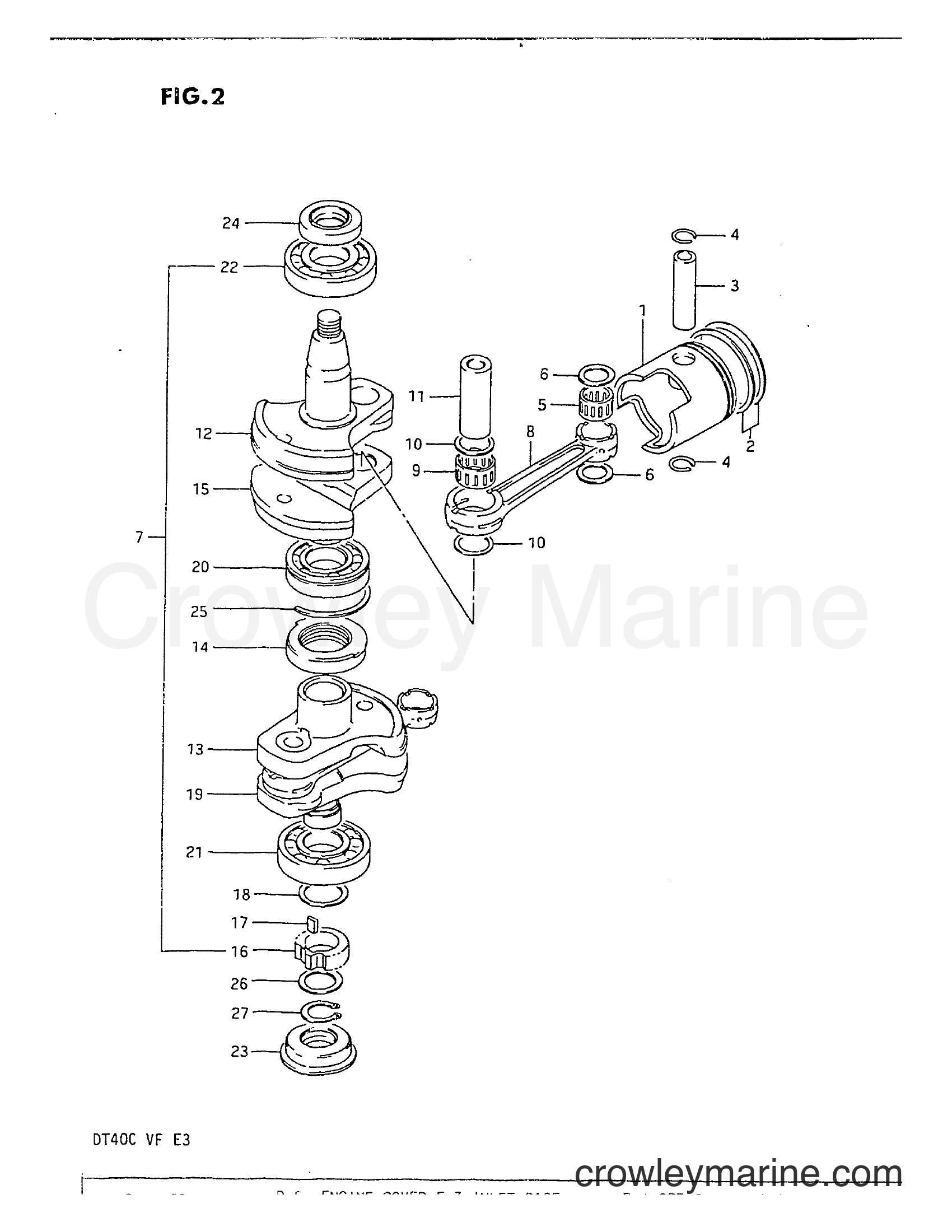 Suzuki Marine DT40 - CRANKSHAFT