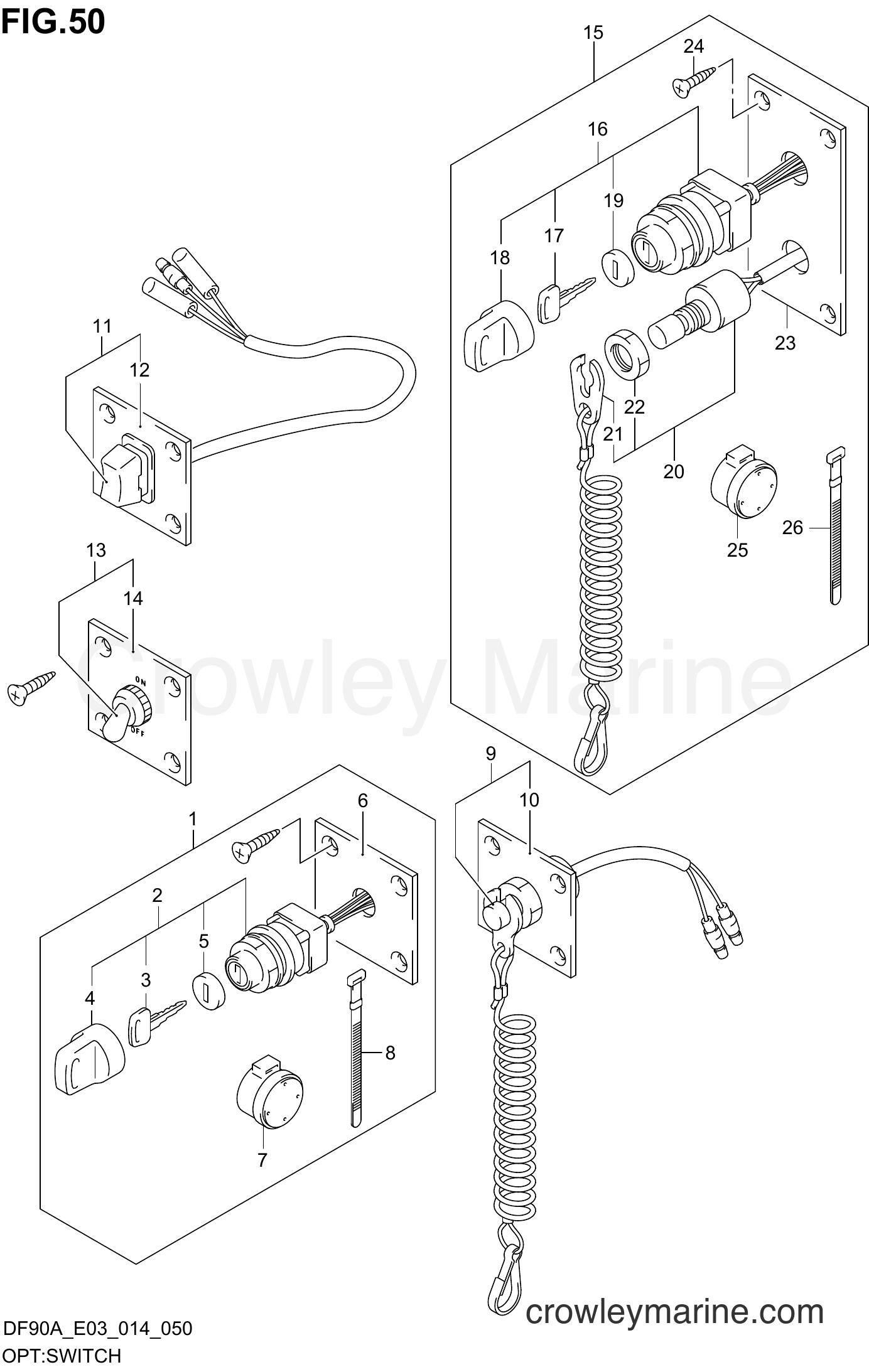 Suzuki Marine DF90A 410001~ - OPT:SWITCH